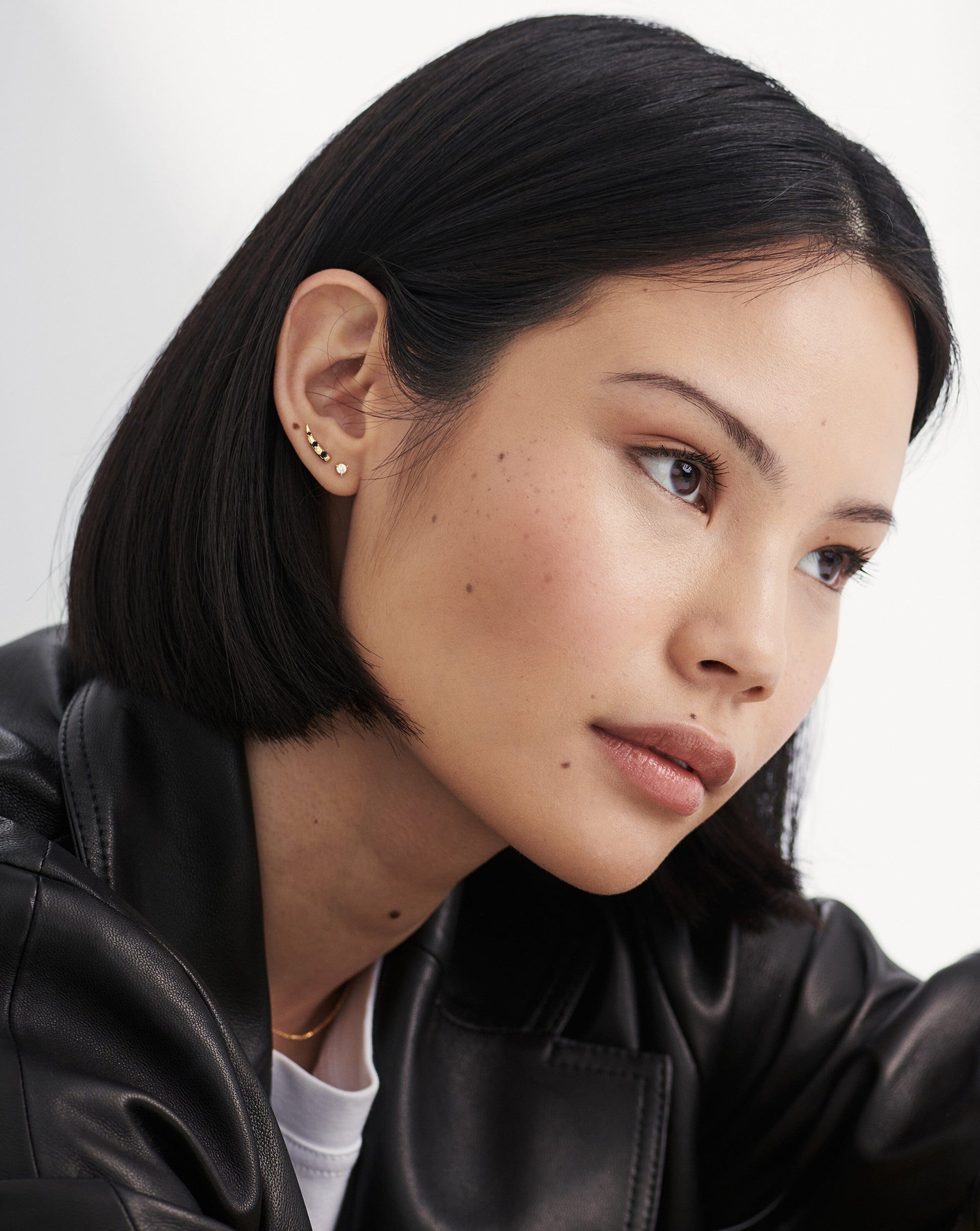 Fine Small Solitaire Diamond Stud Earrings | 14k Solid Gold Earrings Missoma 