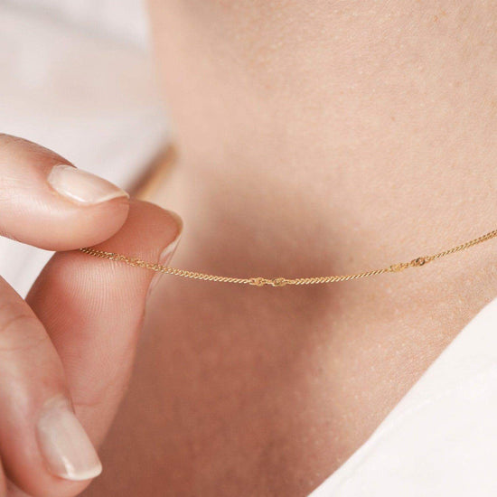 Fine Twisted Curb Chain Choker Necklaces Missoma 