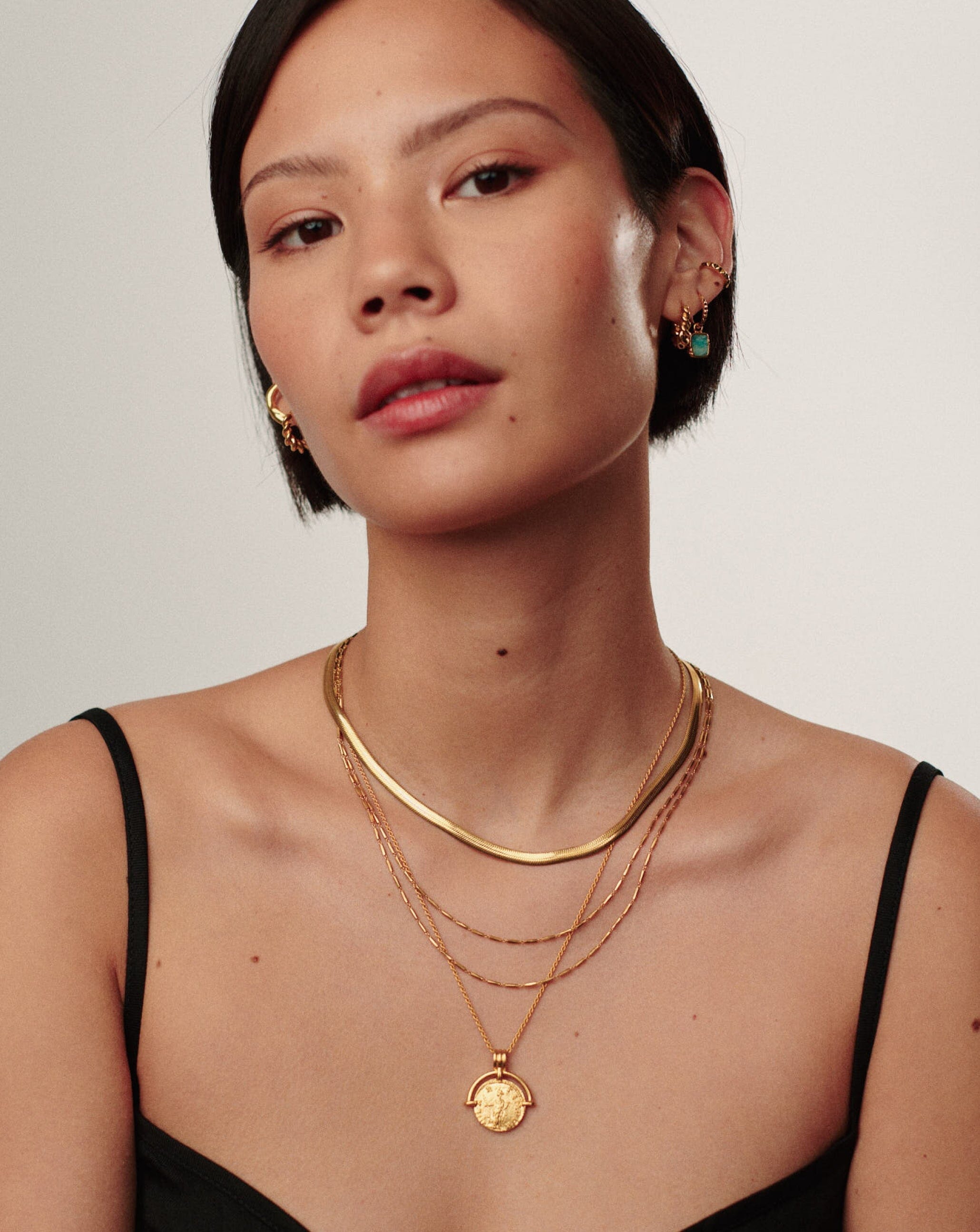 Missoma Lucy Williams Snake Chain Necklace Set | 18ct Gold Plated Vermeil