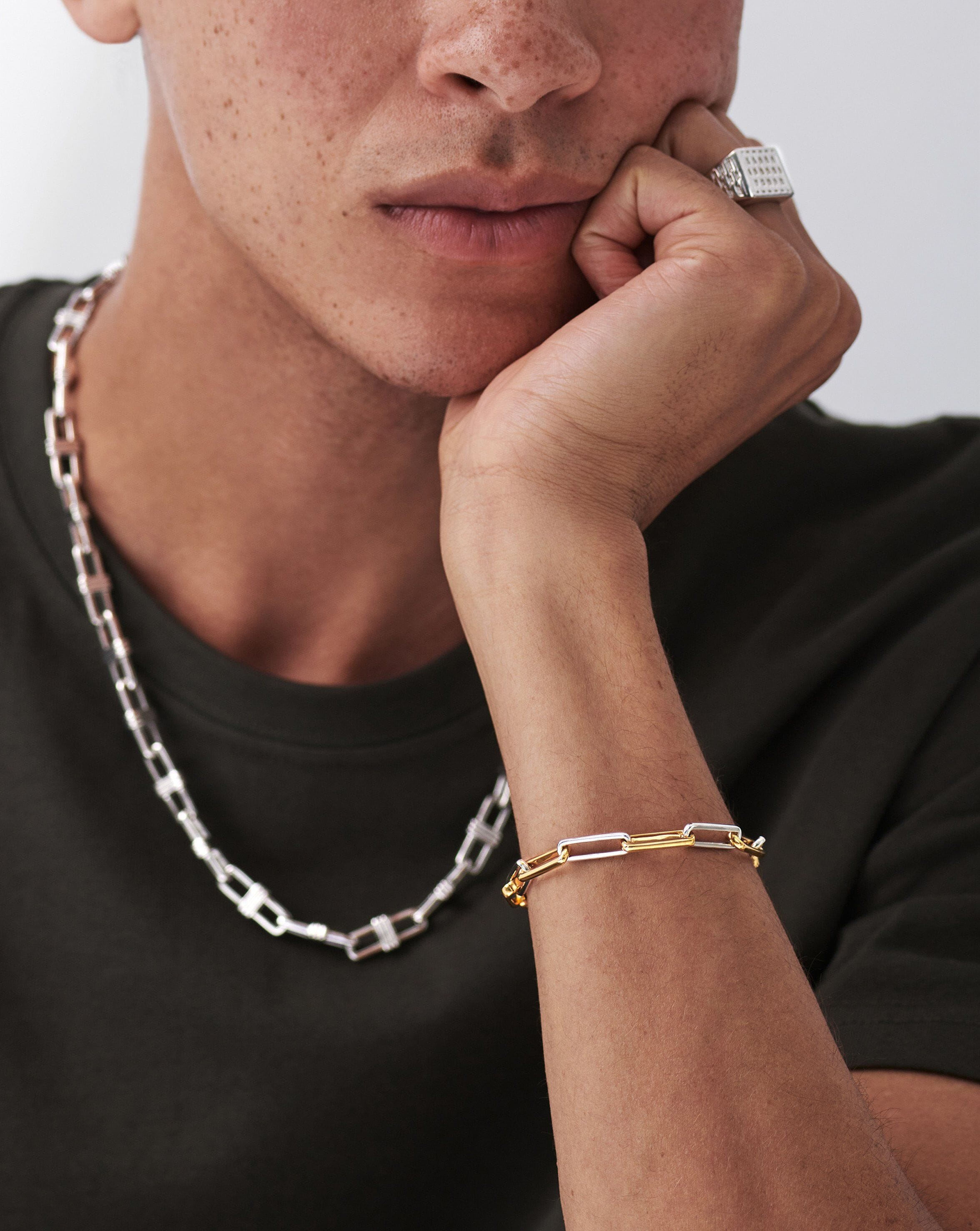 Fused Two Tone Chain Bracelet | 18ct Gold Plated Vermeil/Sterling Silver Bracelets Missoma 