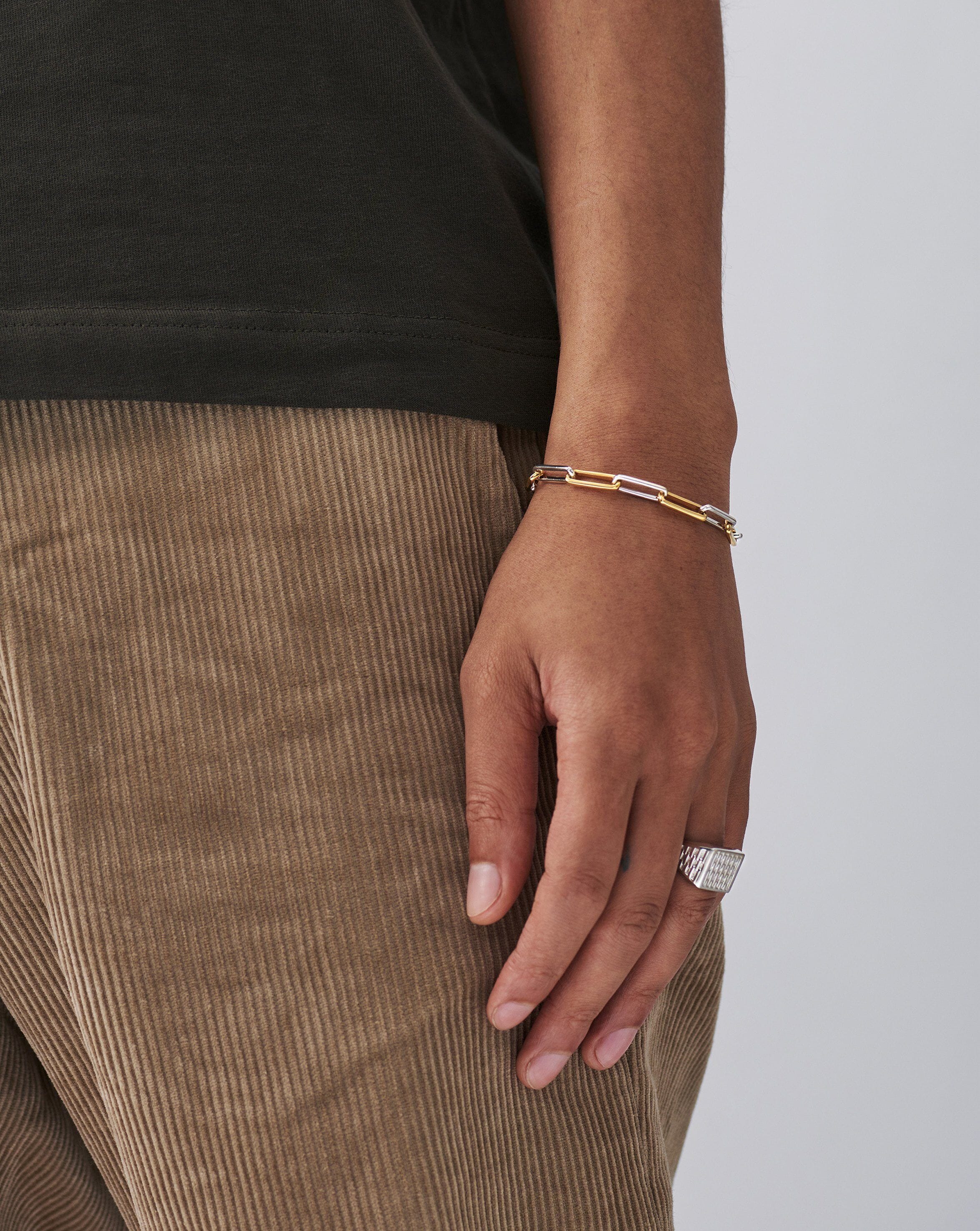 Fused Two Tone Chain Bracelet | 18ct Gold Plated Vermeil/Sterling Silver Bracelets Missoma 