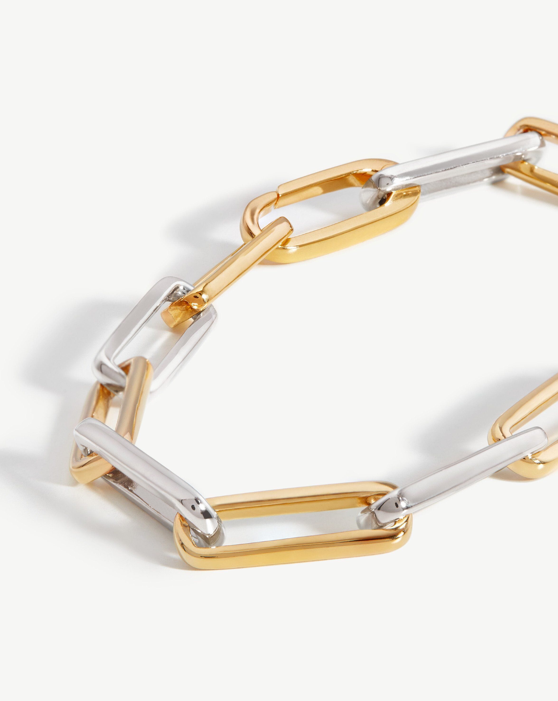 Fused Two Tone Chain Bracelet | 18ct Gold Plated Vermeil/Sterling Silver Bracelets Missoma 