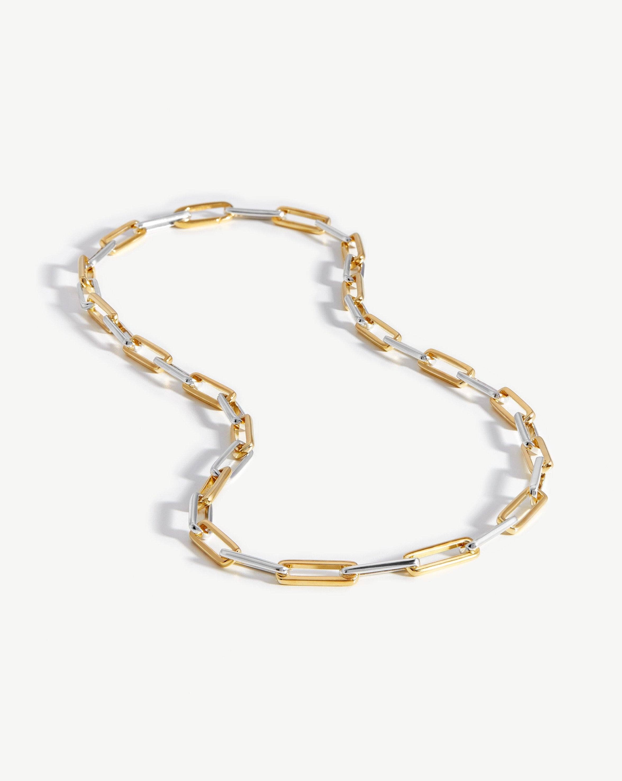 Fused Two Tone Chain Necklace | 18ct Gold Plated Vermeil/Sterling Silver Necklaces Missoma 