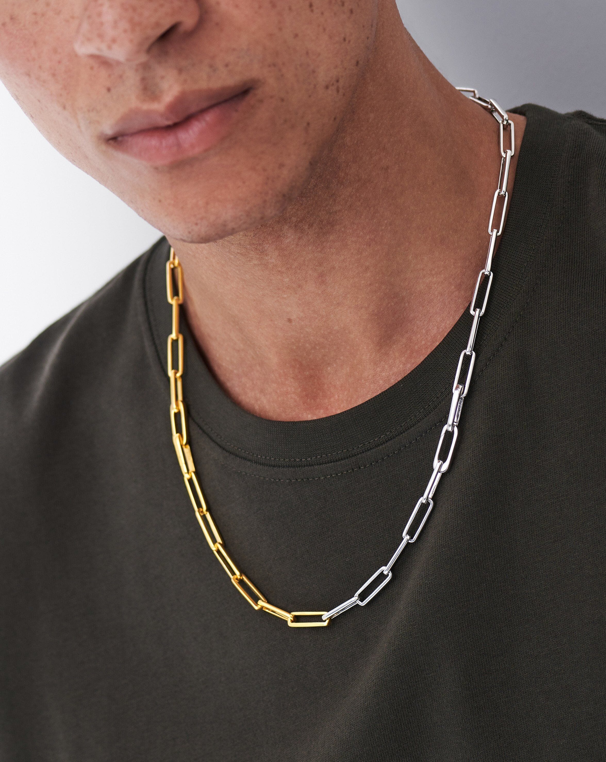 Fused Two Tone Modular Chain Necklace | Mixed Metal | Missoma