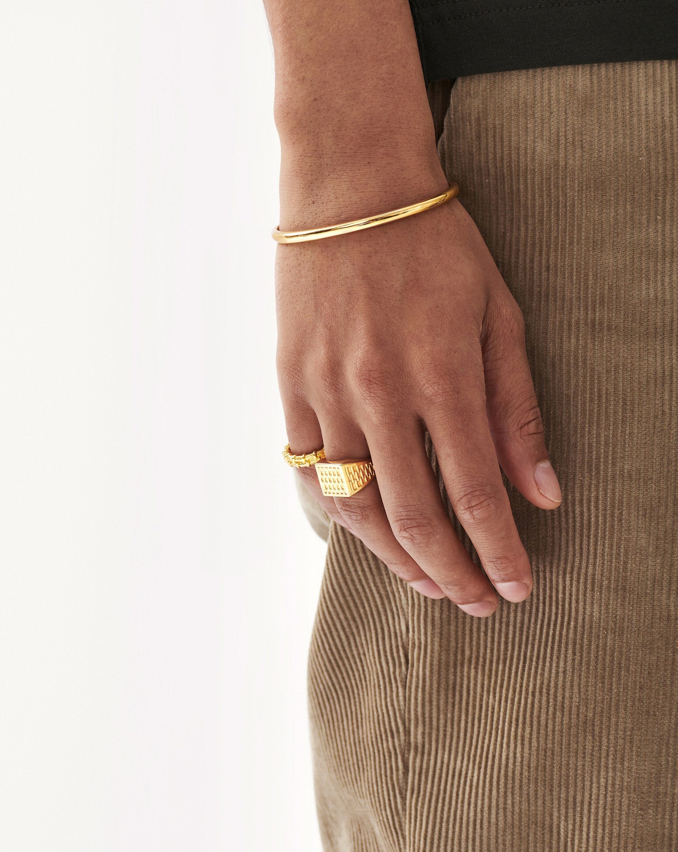 Fused Woven Square Signet Ring | 18ct Gold Plated Vermeil Rings Missoma 