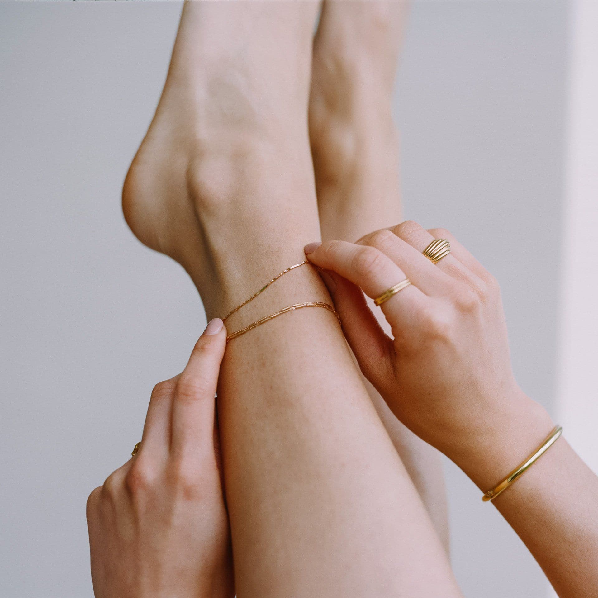 Gold Double Vervelle Chain Anklet Anklets Missoma 