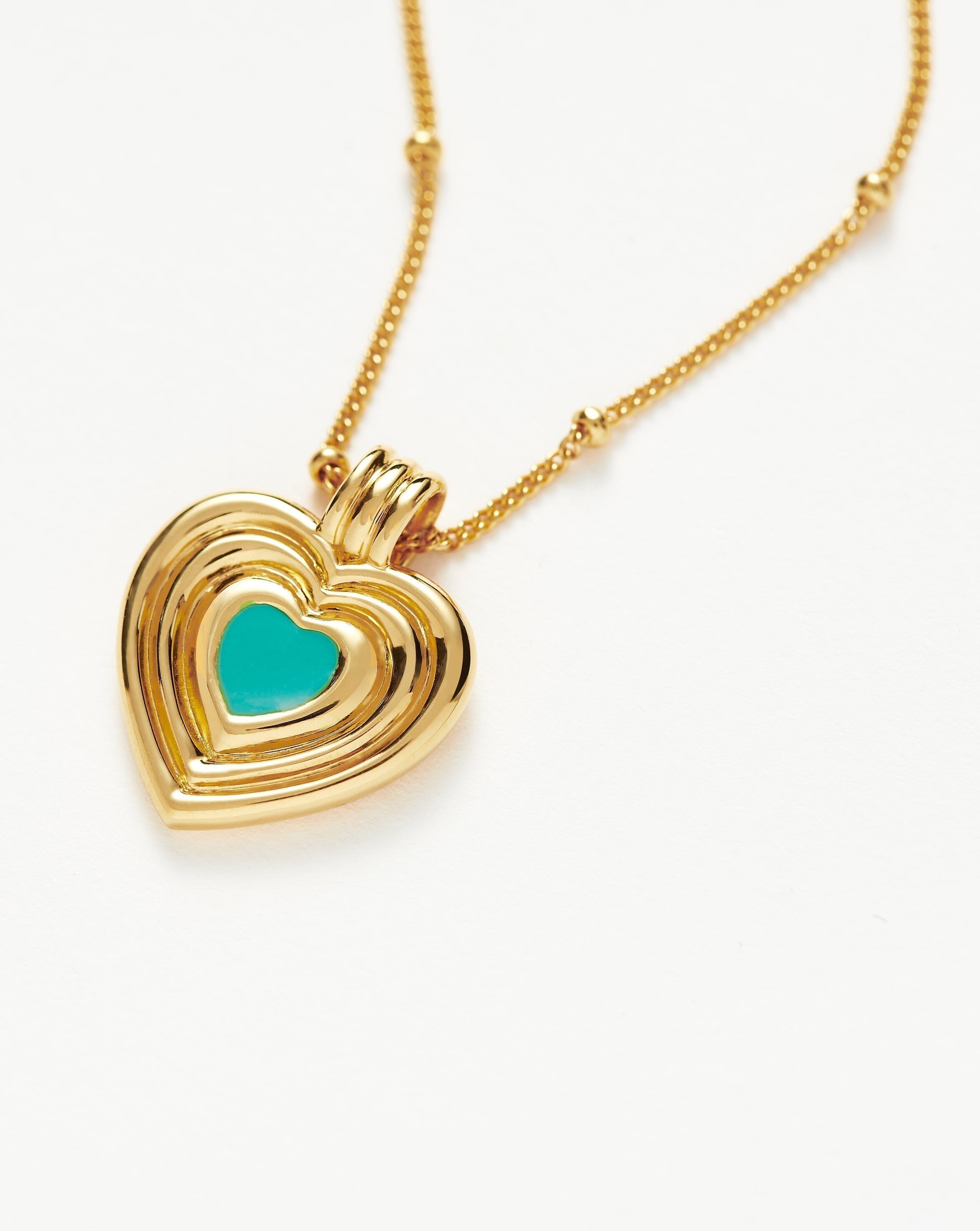 Missoma Love Heart Pendant Chain Necklace | 18ct Gold Plated Vermeil