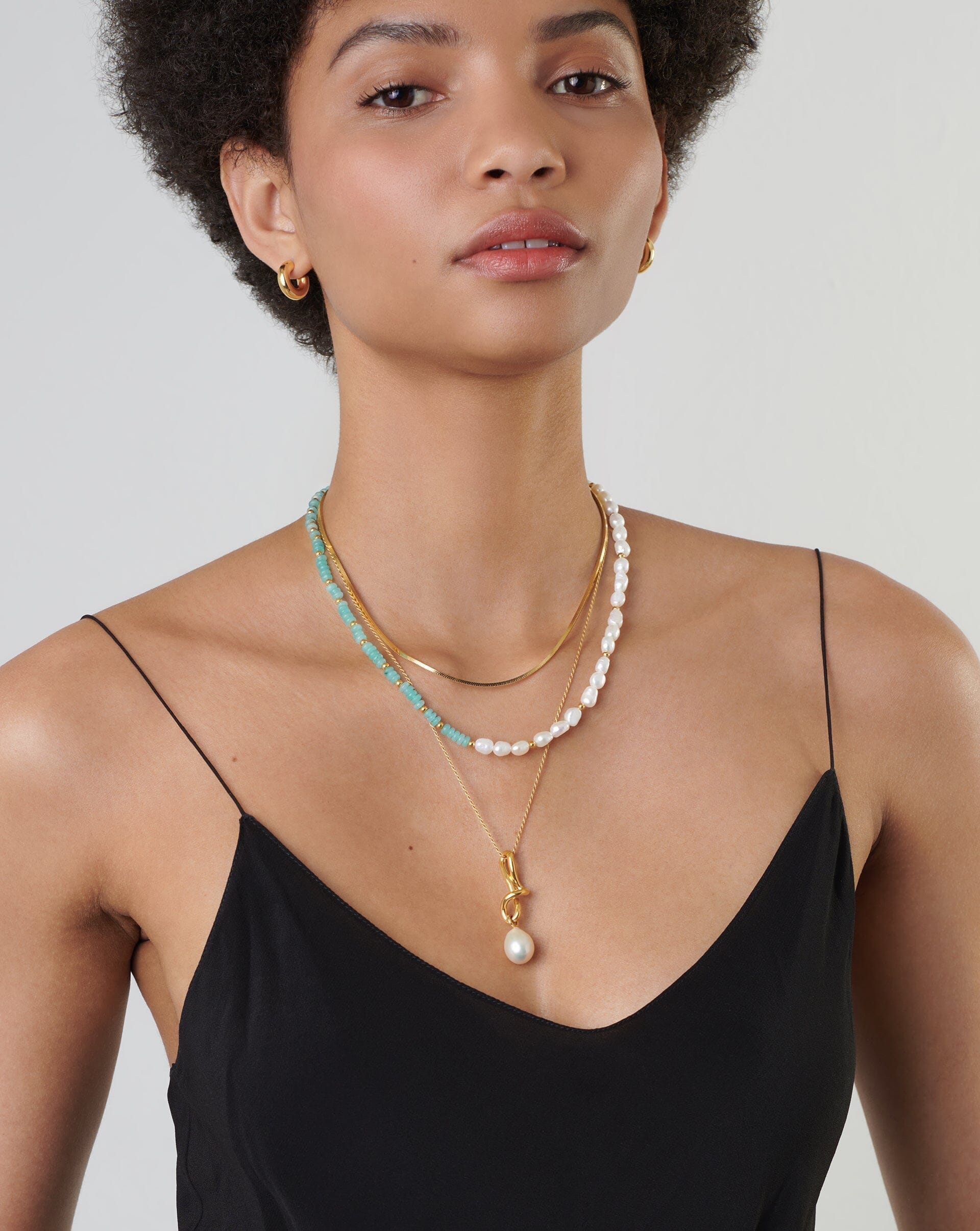 Good Vibes Pearl Beaded Medium Necklace Necklaces Missoma 