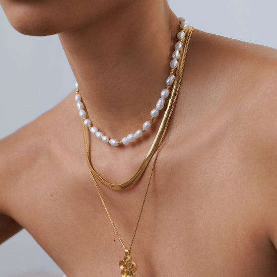 Good Vibes Pearl Choker Necklaces Missoma 