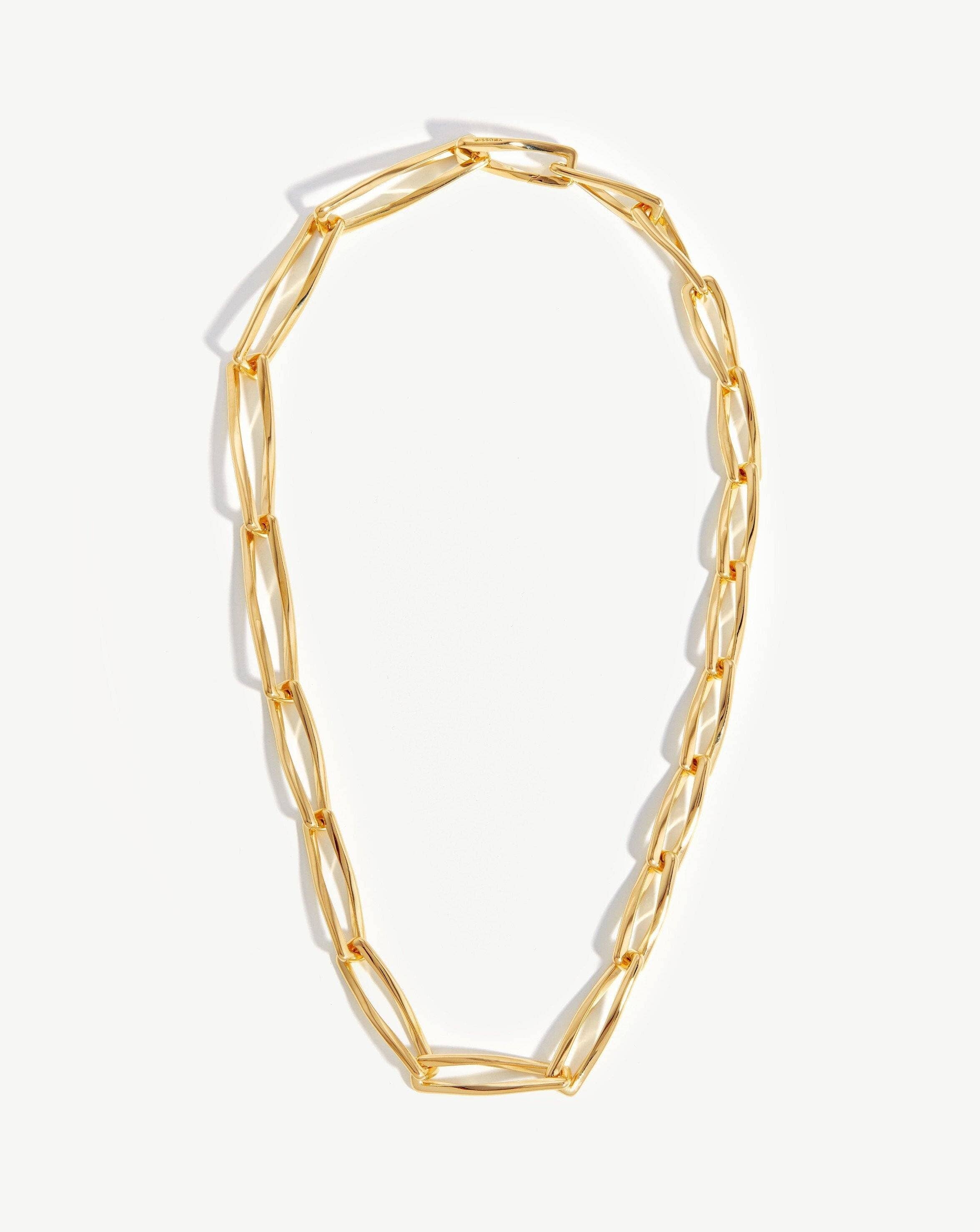 Graduated Chunky Twisted Link Necklace | 18ct Gold Plated Necklaces Missoma 