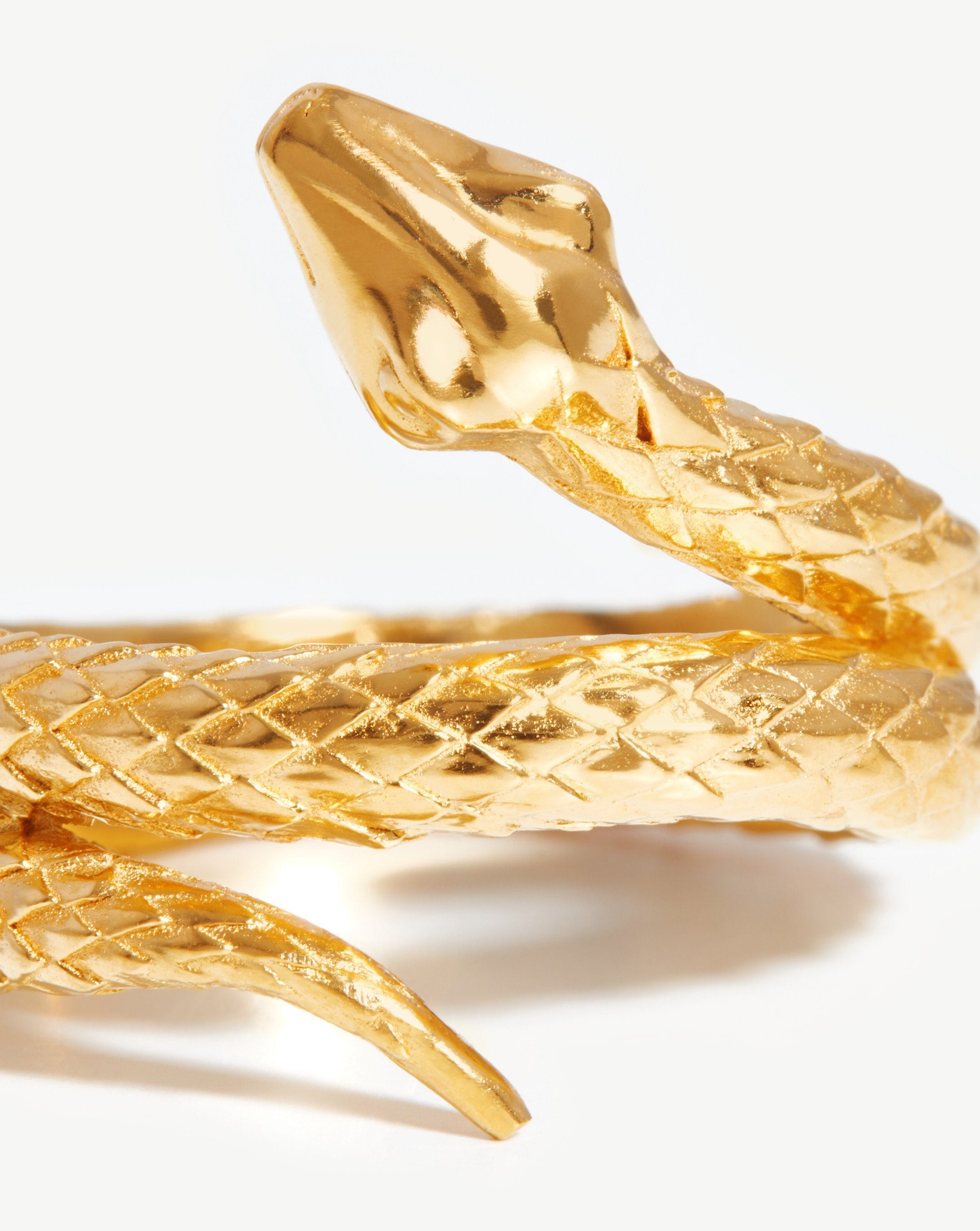Shop Now, 18K Gold Plated Snake Bracelet