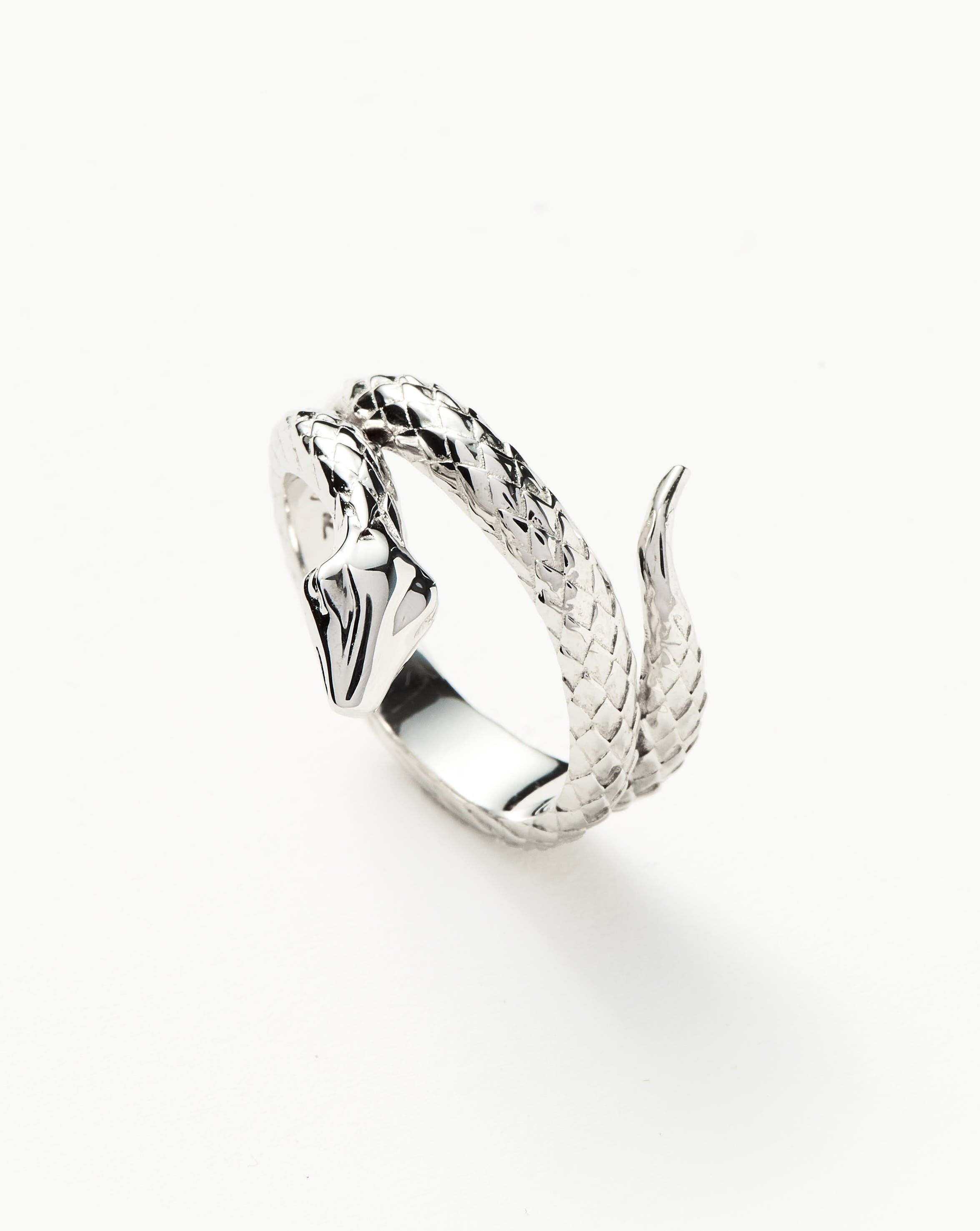 Harris Reed Coiled Serpent Ring | Silver Plated Rings Missoma Silver Plated US 5 