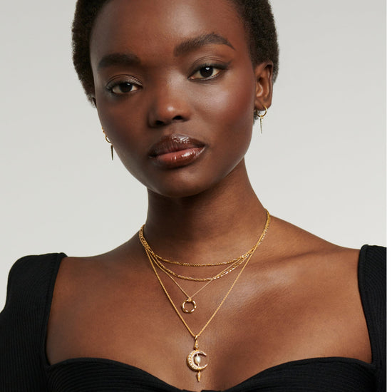 Harris Reed Crescent Moon Pearl Necklace | 18ct Gold Plated Vermeil/Pearl Necklaces Missoma 
