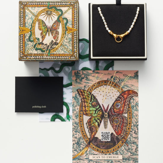 Harris Reed Fine Serpent Necklace | 14ct Solid Gold/Pearl & Diamond Necklaces Missoma 