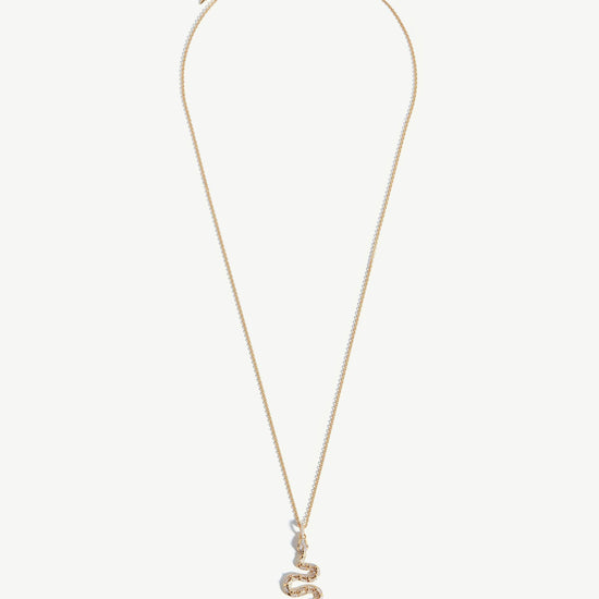 Harris Reed Fine Serpent Necklace | 14ct Solid Gold/Pearl & Diamond Necklaces Missoma 