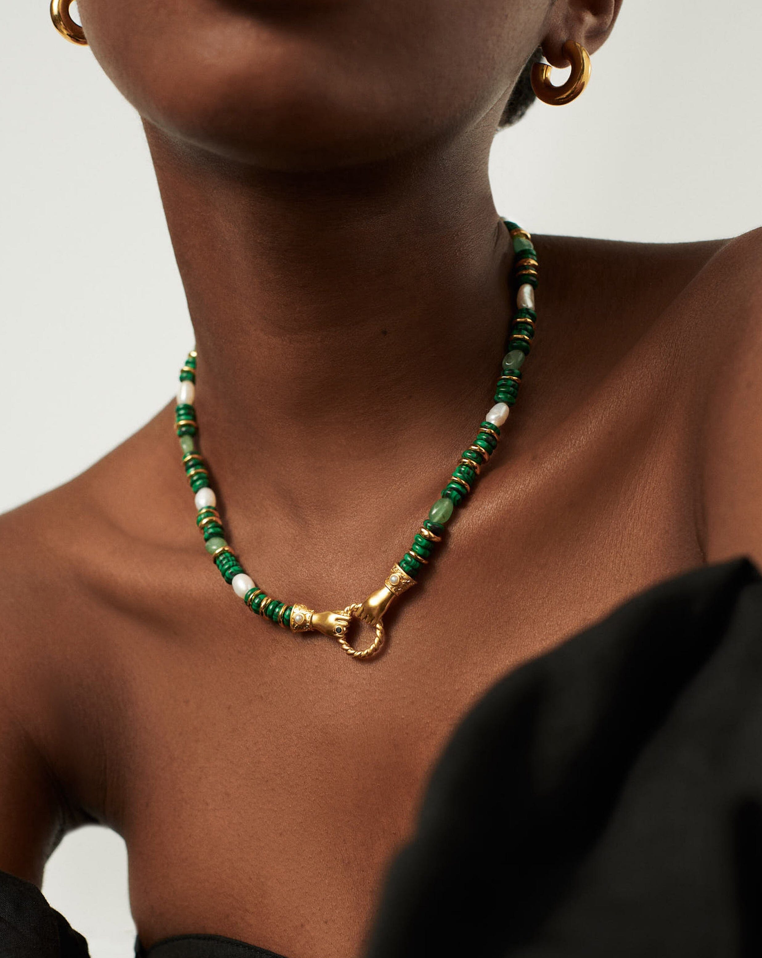Stalk Dewdrops Gemstone Necklace | Shimmering Necklace | CaratLane