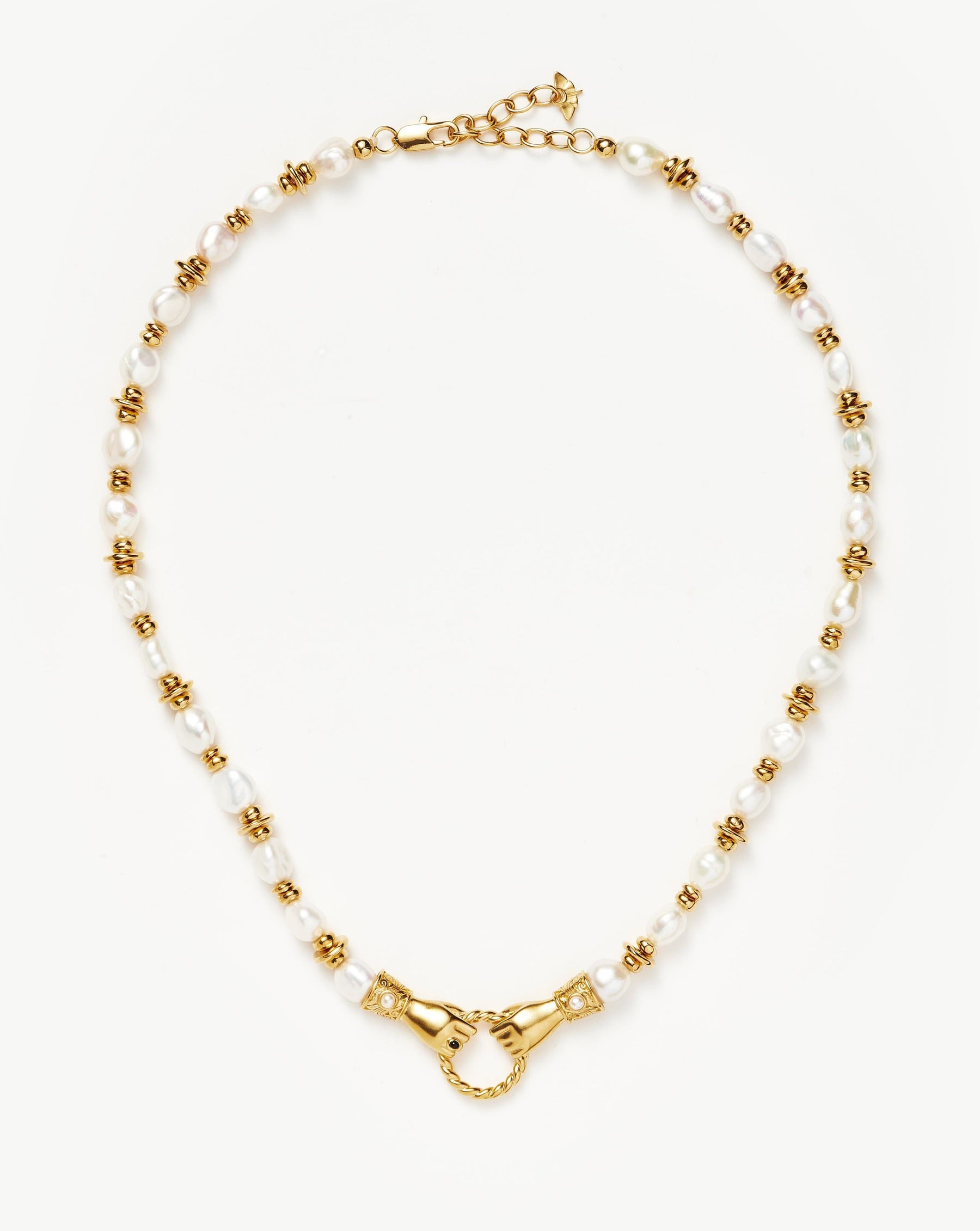 Harris Reed In Good Hands Chunky Beaded Gemstone Necklace | 18ct Gold ...