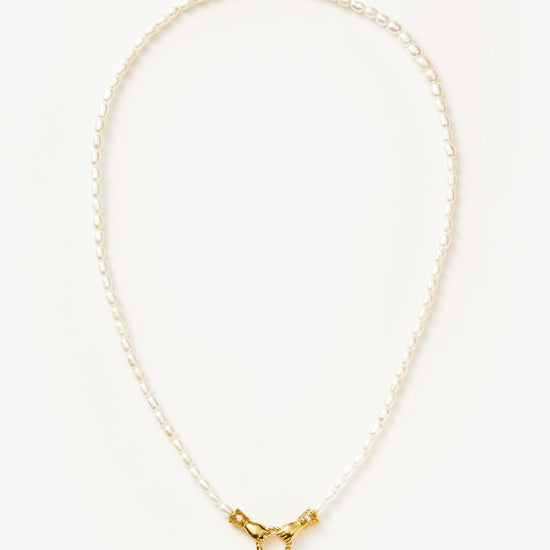 Harris Reed Medium In Good Hands Pearl Pendant Necklace Necklaces Missoma 