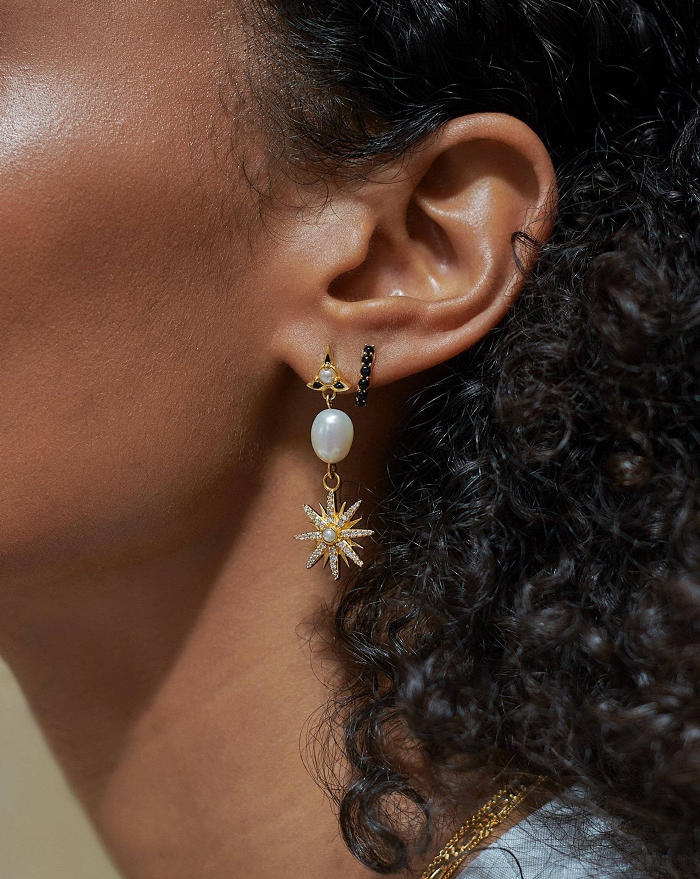 Harris Reed Moonlight Pearl Drop Earrings | 18ct Gold Plated/Pearl Earrings Missoma 