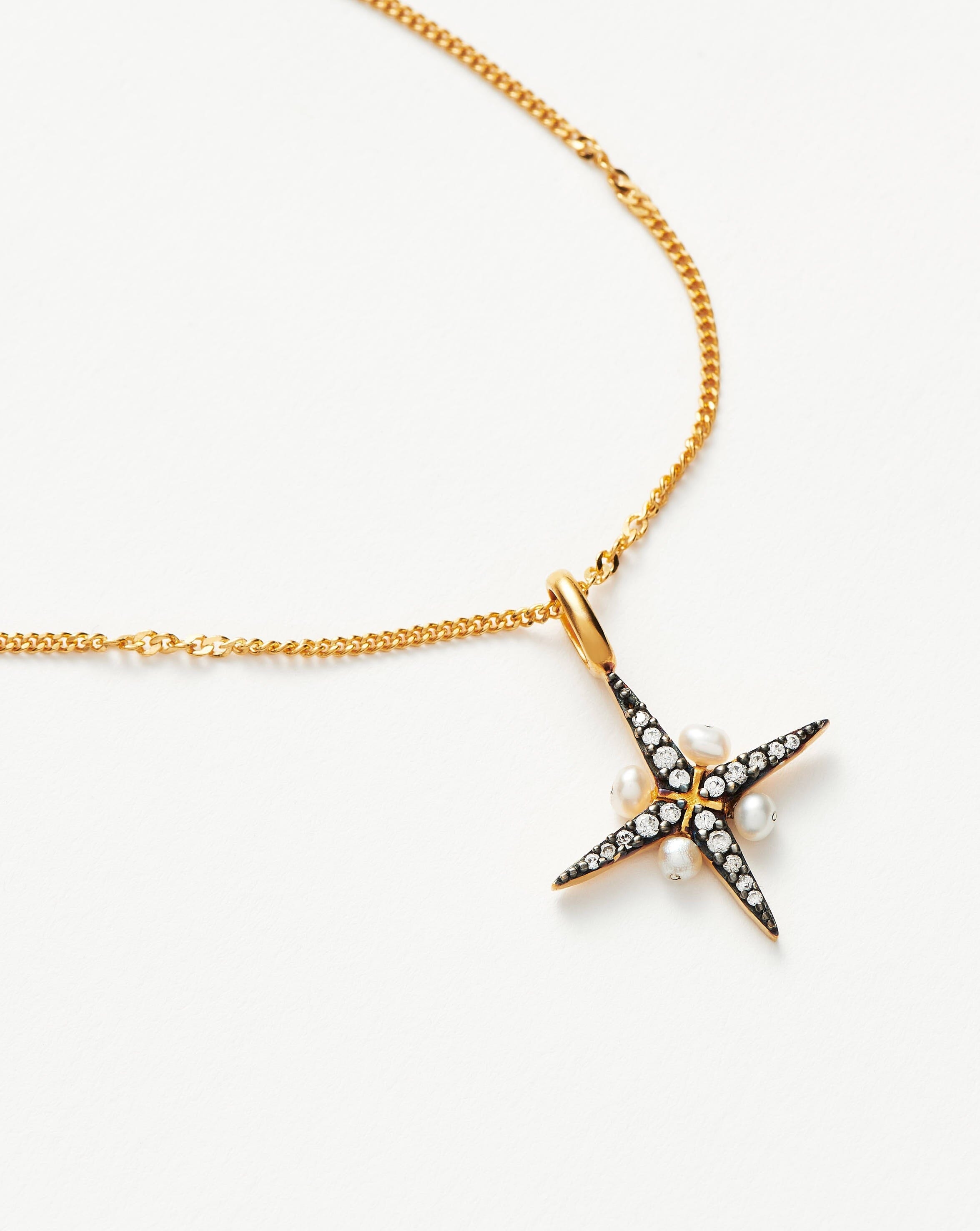 Dainty Pearl Star Necklace – Godfullness