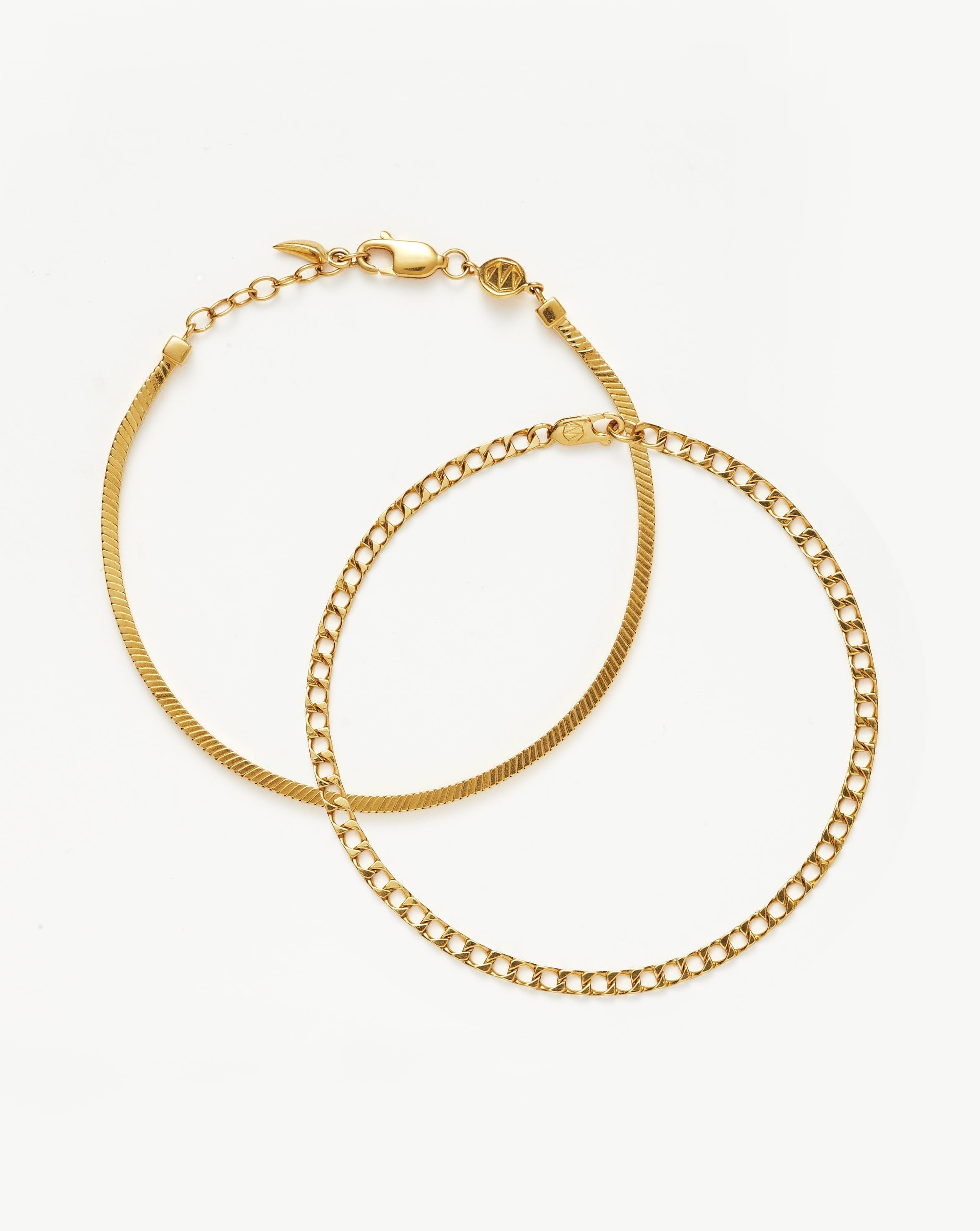 Iconic Lucy Williams Chain Bracelet Set Layering Sets Missoma 18ct Gold Plated Vermeil 