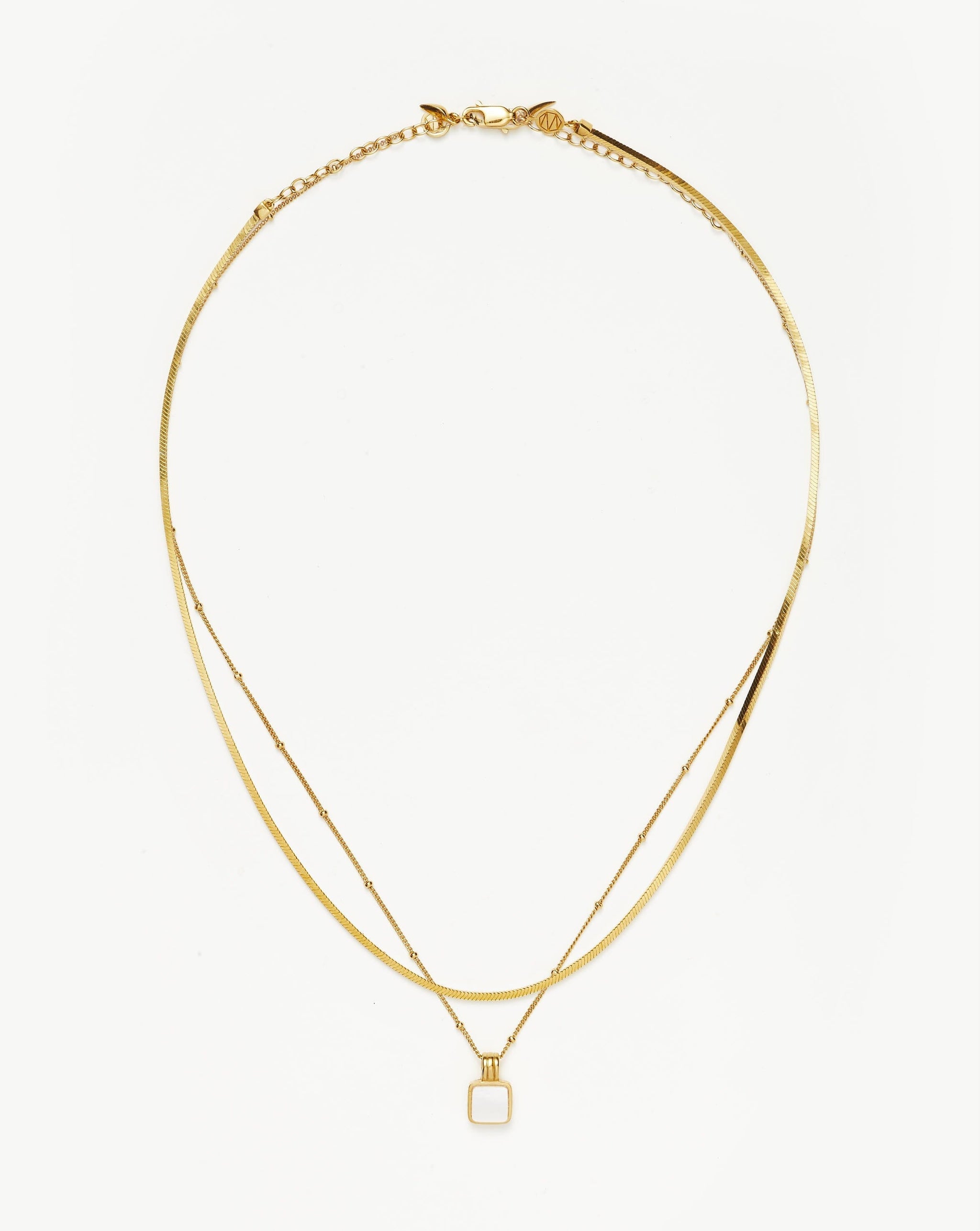 Iconic Lucy Williams Mother of Pearl Necklace Set Layering Sets Missoma 18ct Gold Plated Vermeil/Mother of Pearl 