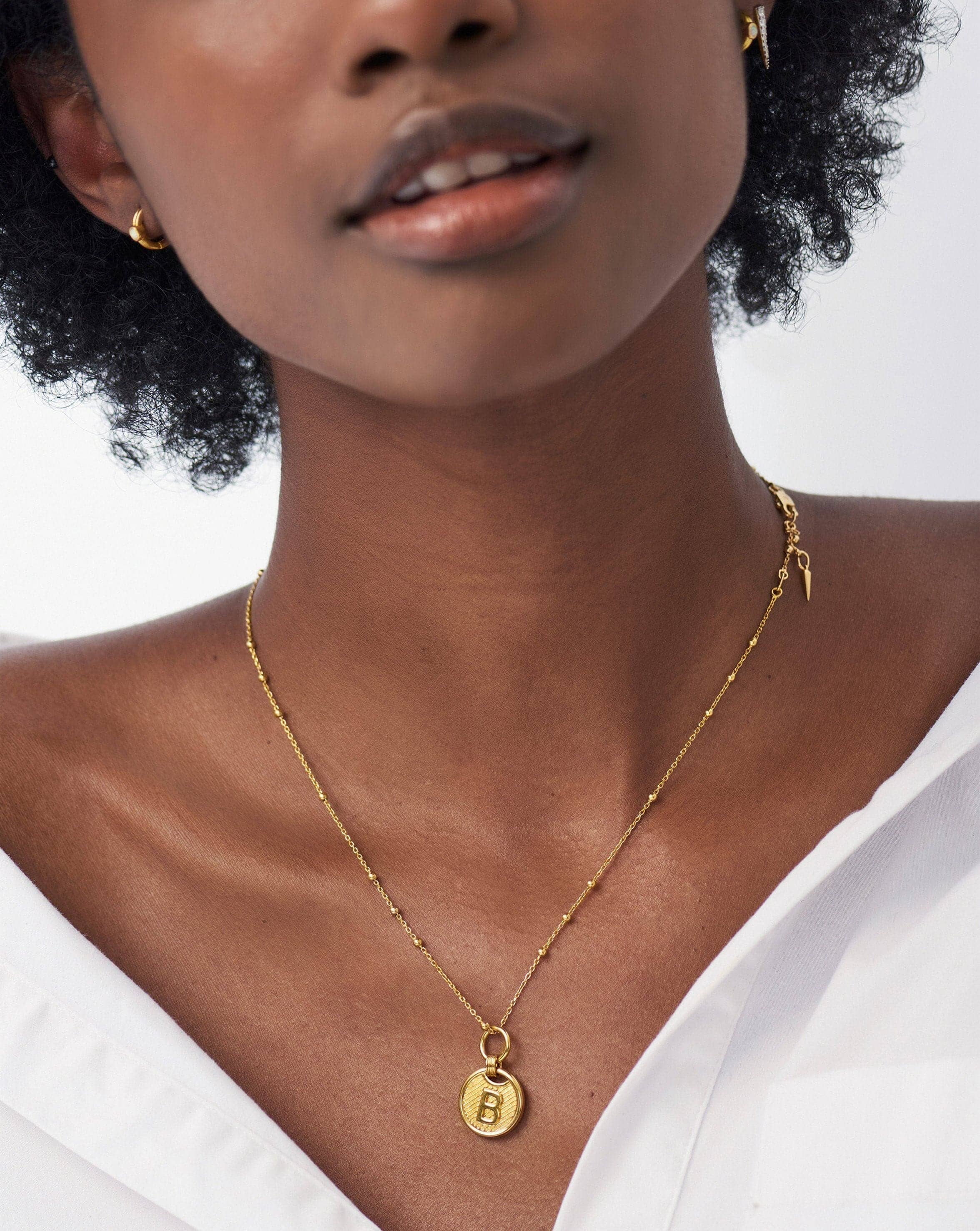 Initial Pendant Necklace - Initial B | 18ct Gold Plated Vermeil Necklaces Missoma 