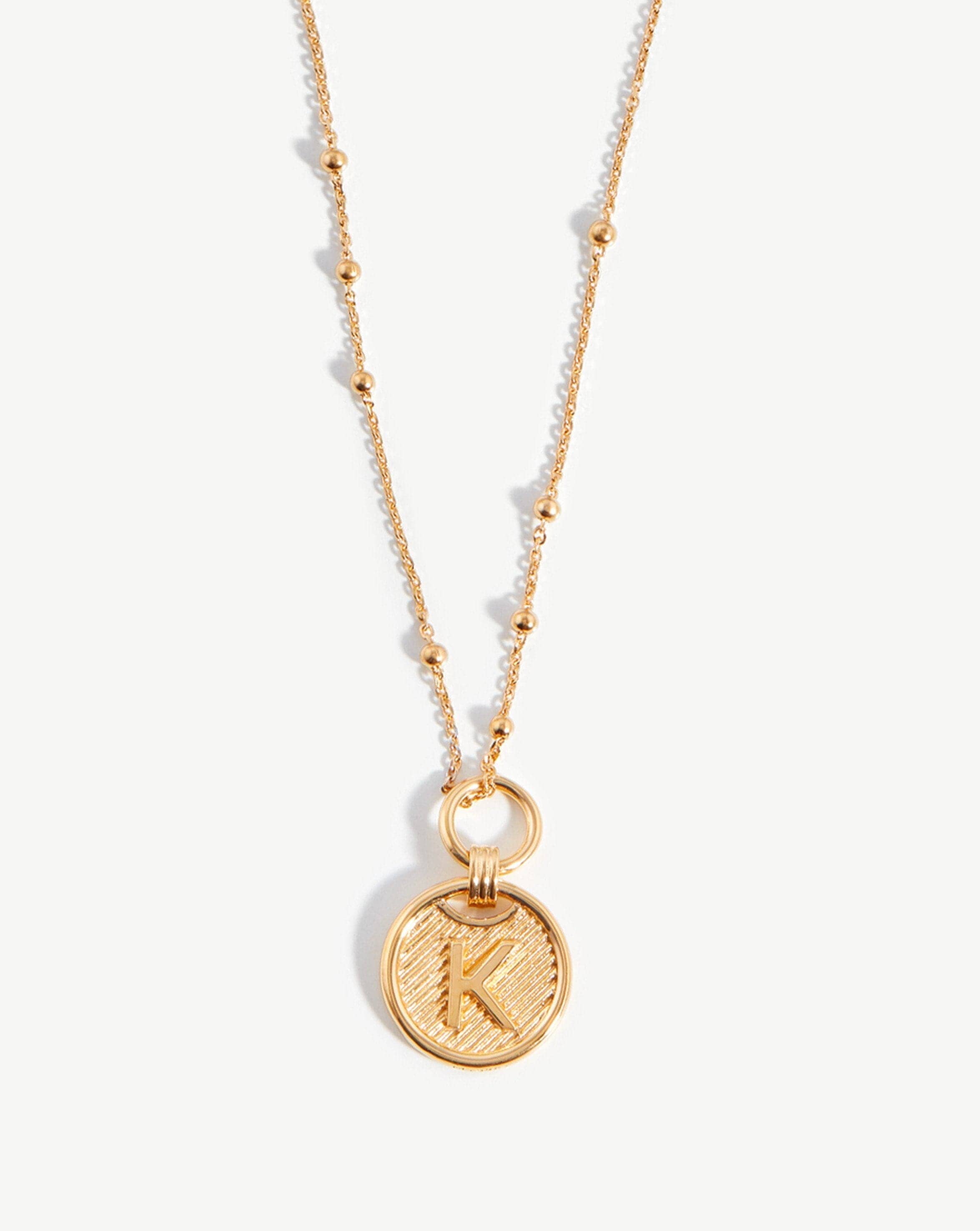 Initial Pendant Necklace - Initial K | 18ct Gold Plated Vermeil Necklaces Missoma 