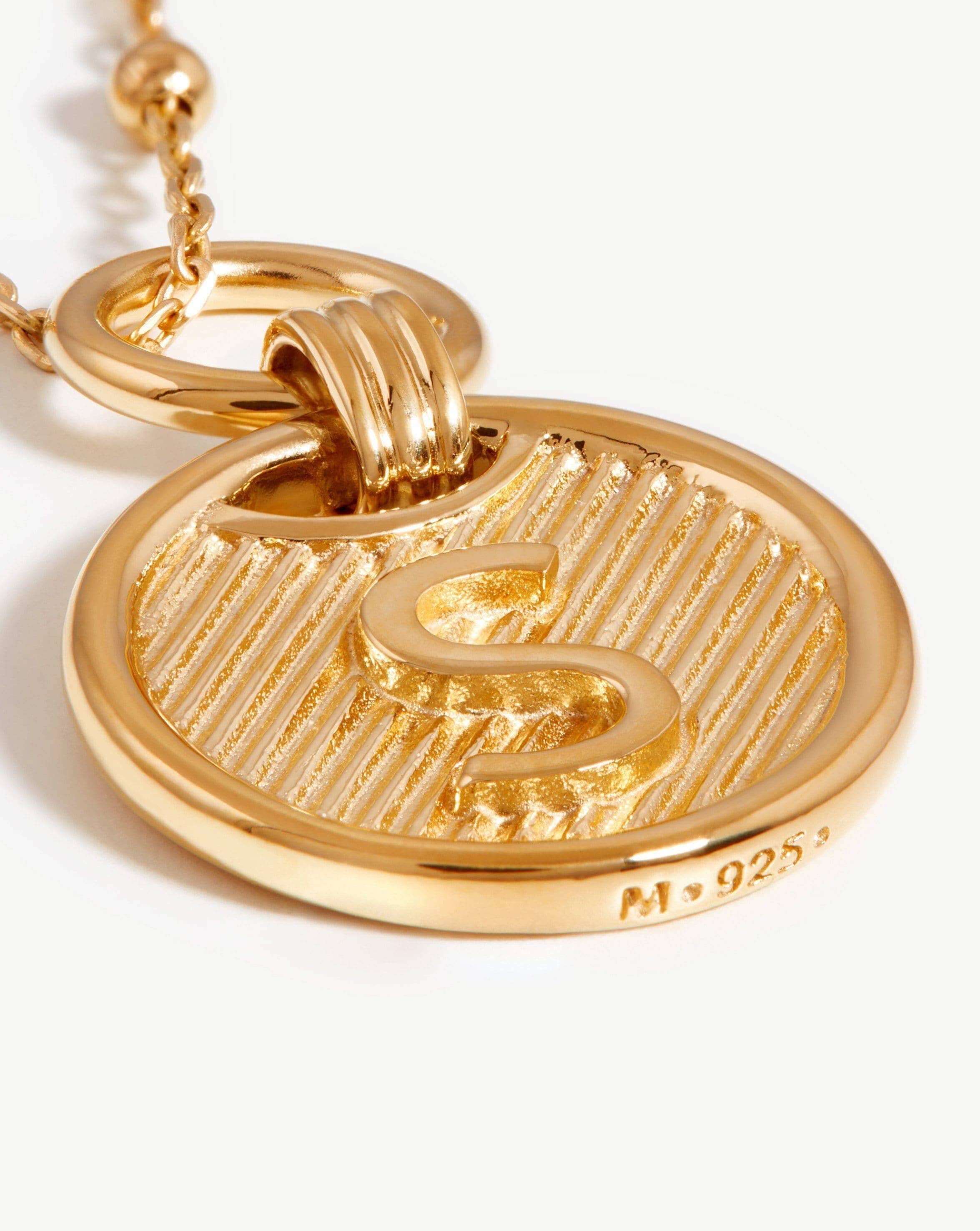 Initial Pendant Necklace - Initial S | 18ct Gold Plated Vermeil Necklaces Missoma 