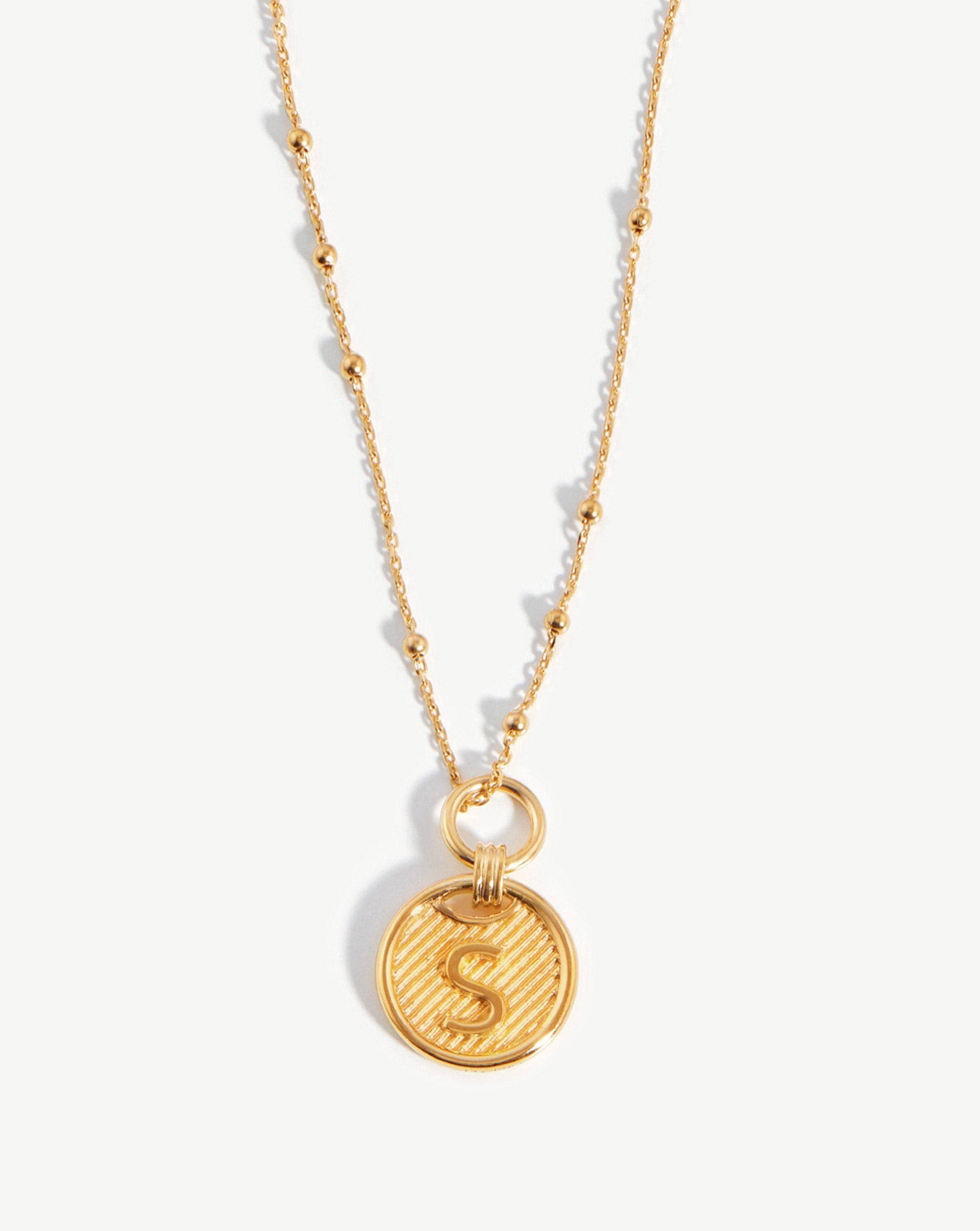 Initial Pendant Necklace - Initial S | 18ct Gold Plated Vermeil Necklaces Missoma 