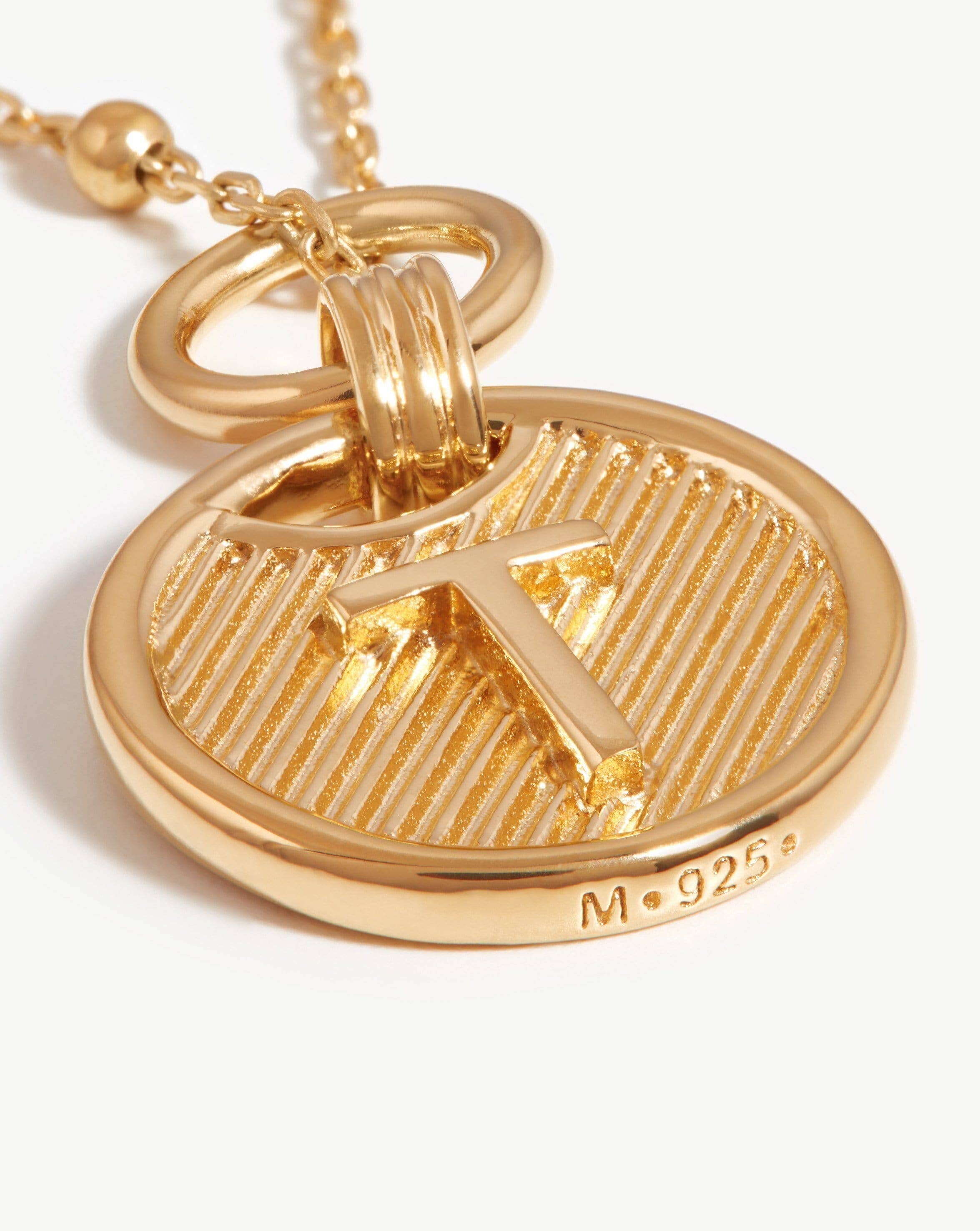 Initial Pendant Necklace - Initial T | 18ct Gold Plated Vermeil Necklaces Missoma 