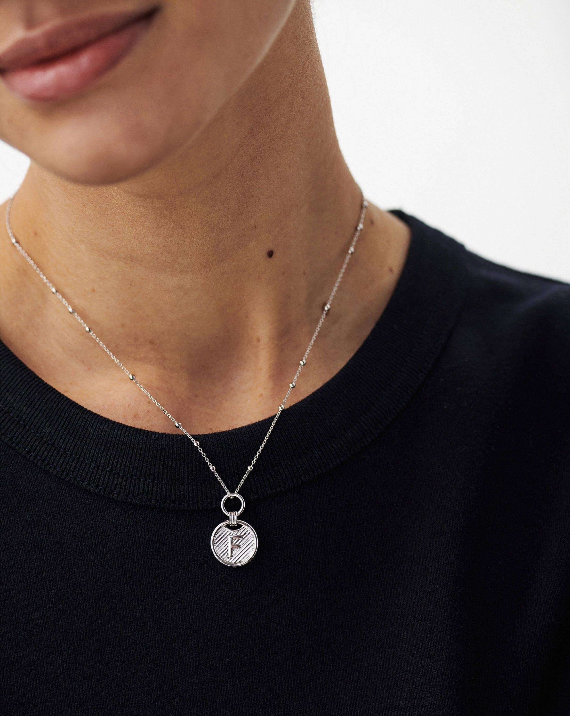 Initial Pendant Necklace - Initial T | Sterling Silver Necklaces Missoma 