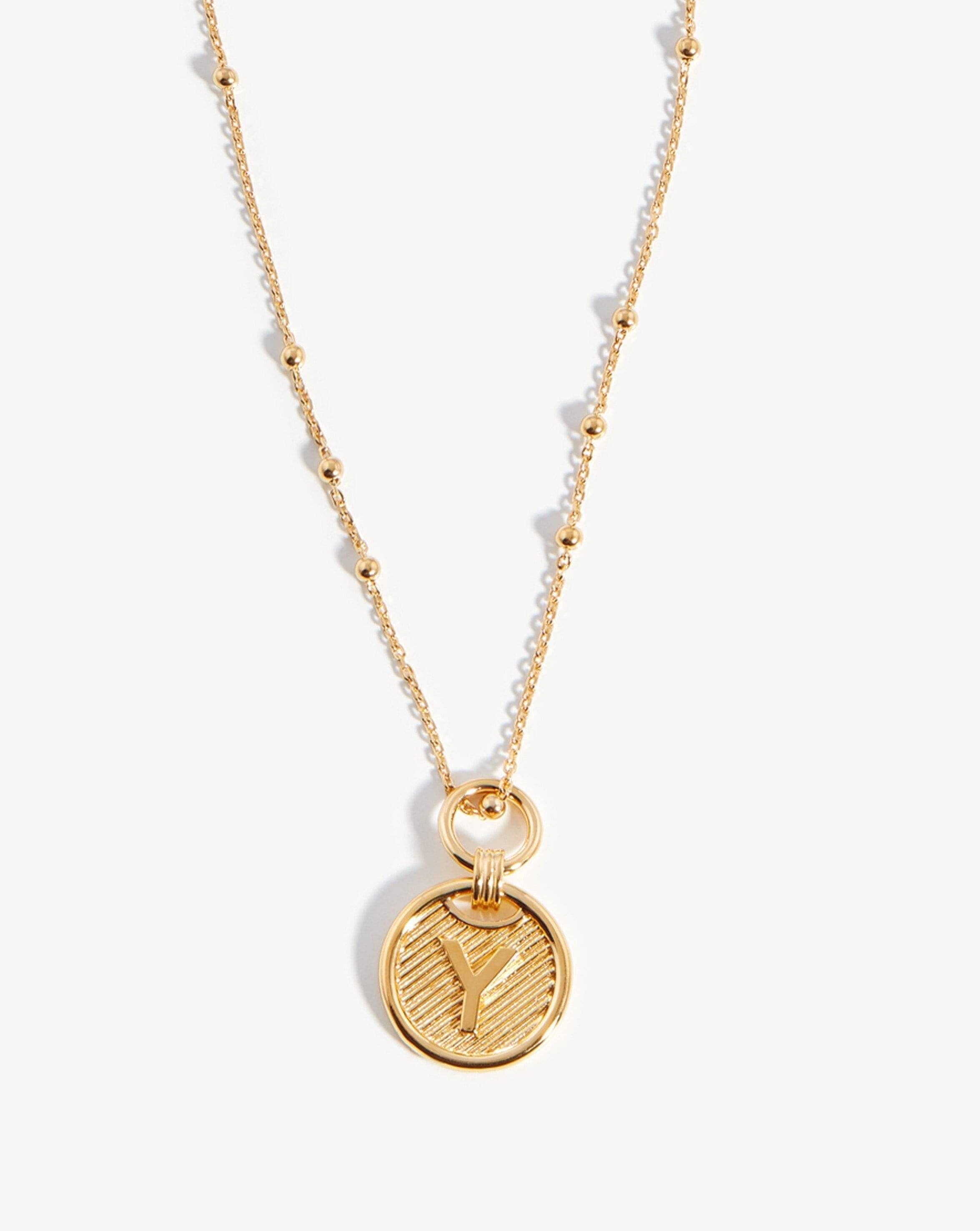 Initial Pendant Necklace - Initial Y | 18ct Gold Plated Vermeil Necklaces Missoma 