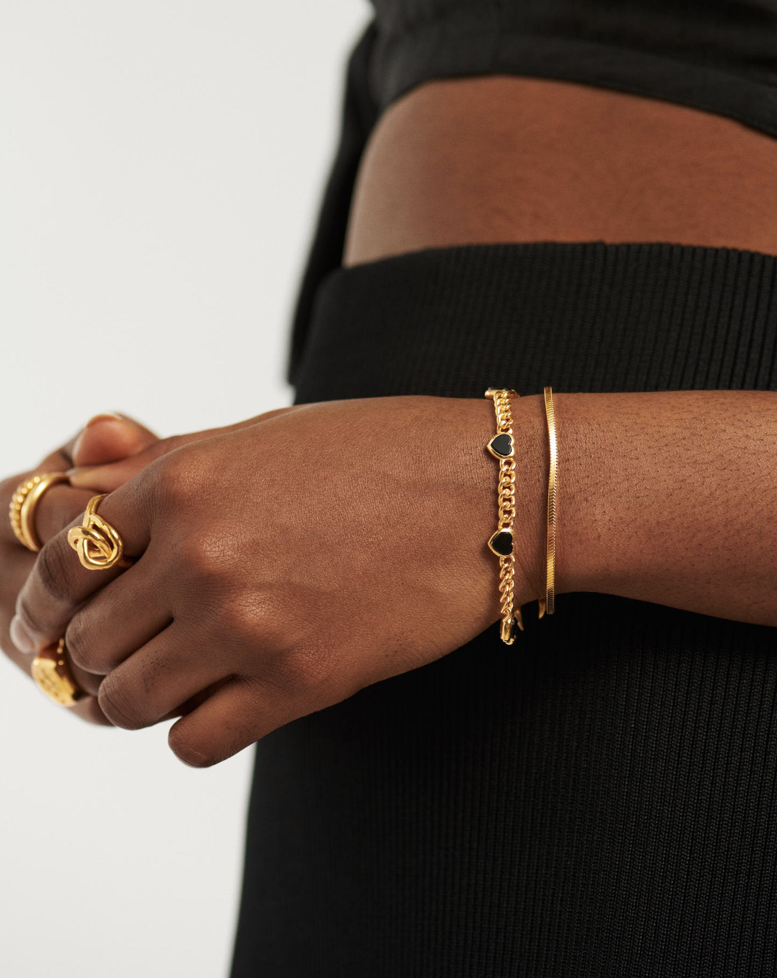 Charm Bracelet Missoma Gold Bracelet Magma Gemstone Charm Bracelet - Main Image