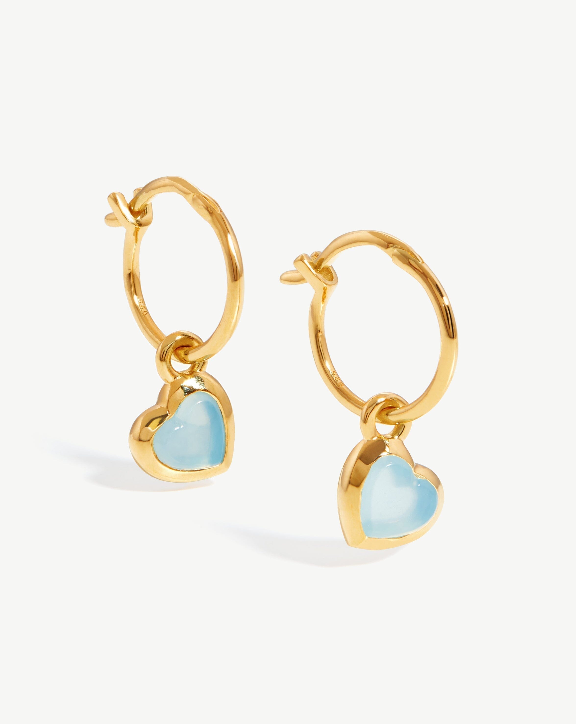 Jelly Heart Gemstone Charm Hoop Earrings Earrings Missoma 