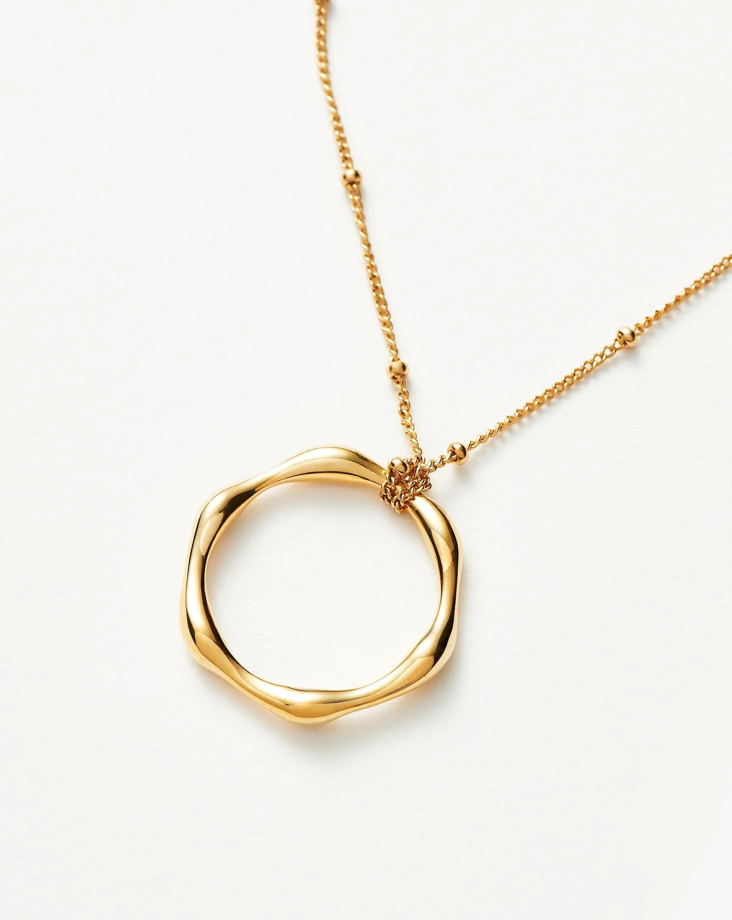 Large Molten Pendant Necklace | 18ct Gold Plated Vermeil Necklaces Missoma 