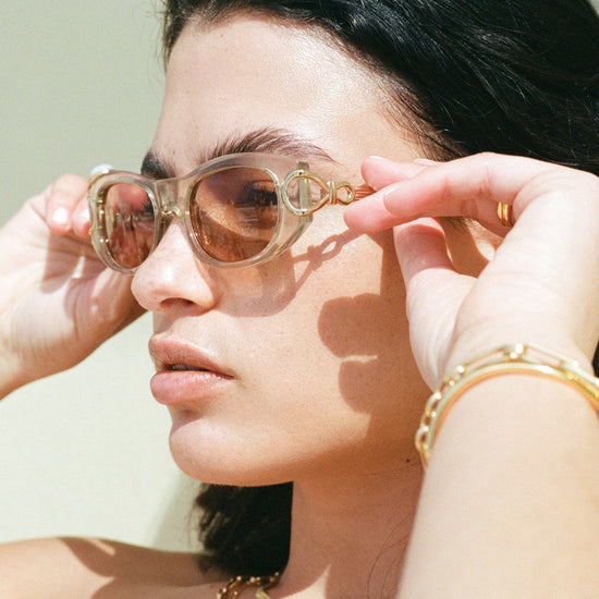 Le Specs Hydrus Link Oval Sunglasses | Fawn Accessories Missoma 