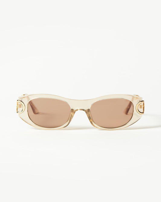 Le Specs Hydrus Link Oval Sunglasses | Fawn Accessories Missoma 