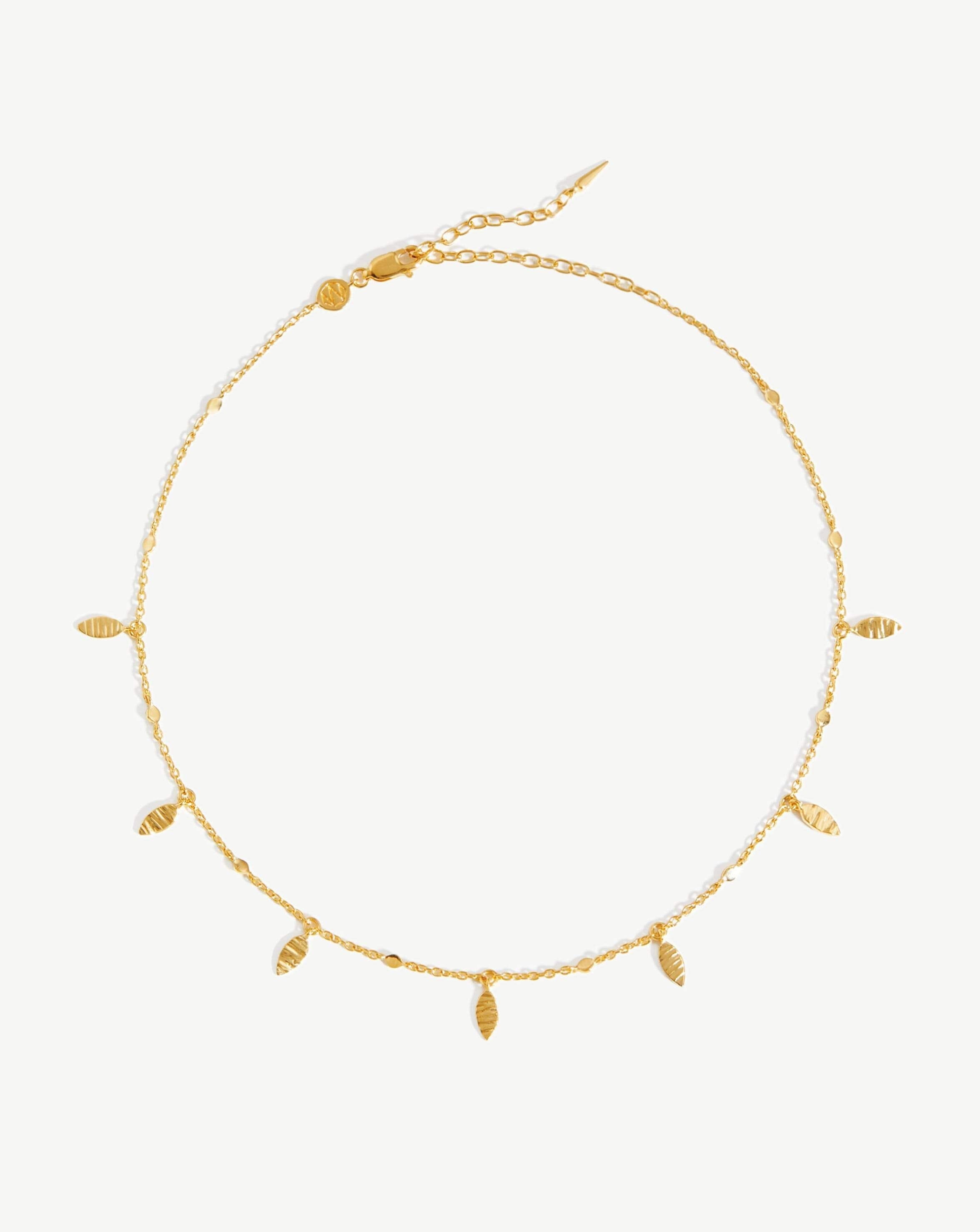 Leaf Charm Choker | 18ct Gold Plated Vermeil Necklaces Missoma 