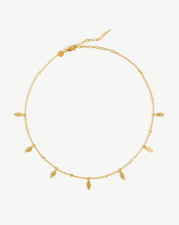 Leaf Charm Choker | 18ct Gold Plated Vermeil Necklaces Missoma 