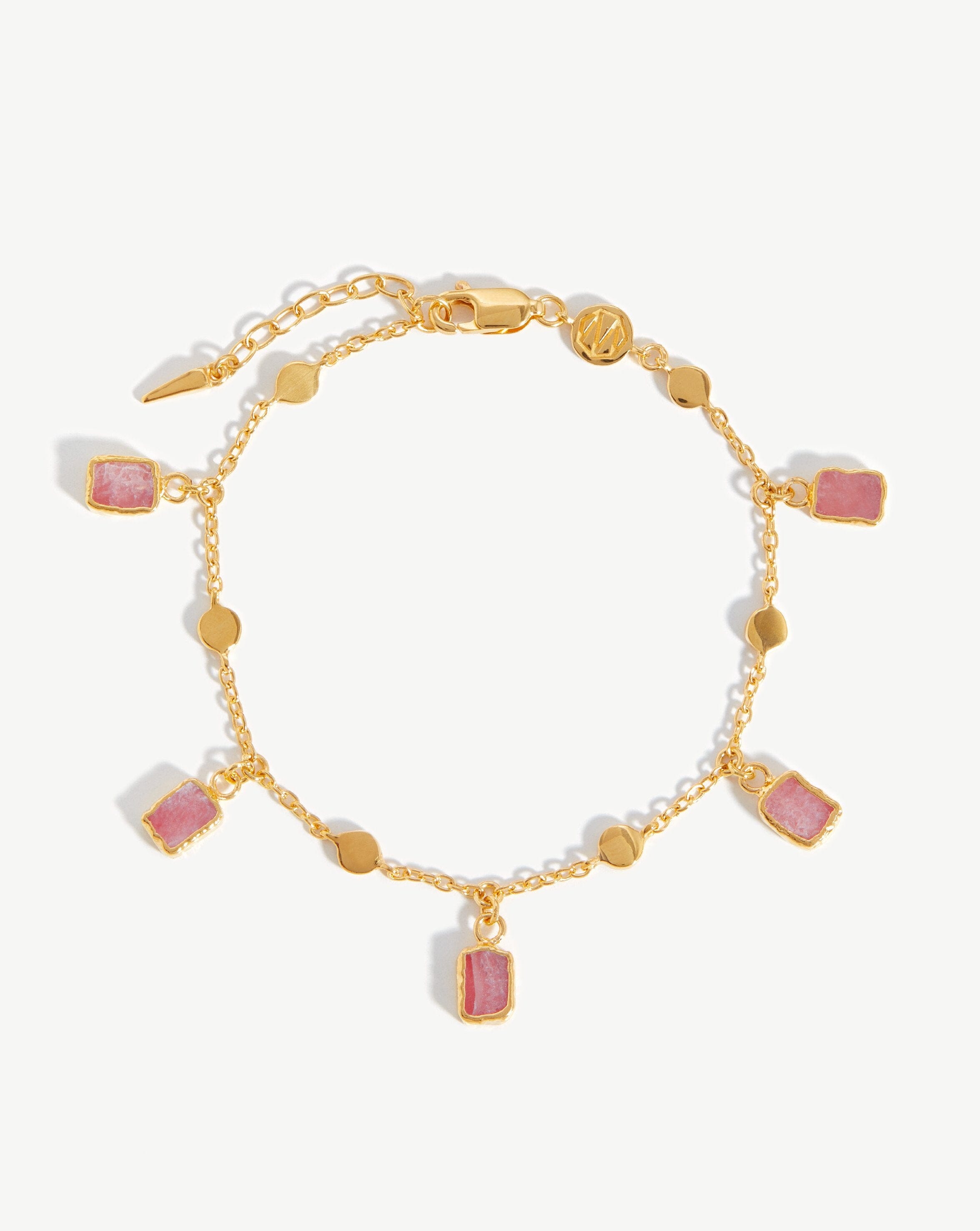Lena Charm Bracelet | 18ct Gold Plated Vermeil/Rhodochrosite Bracelets Missoma 