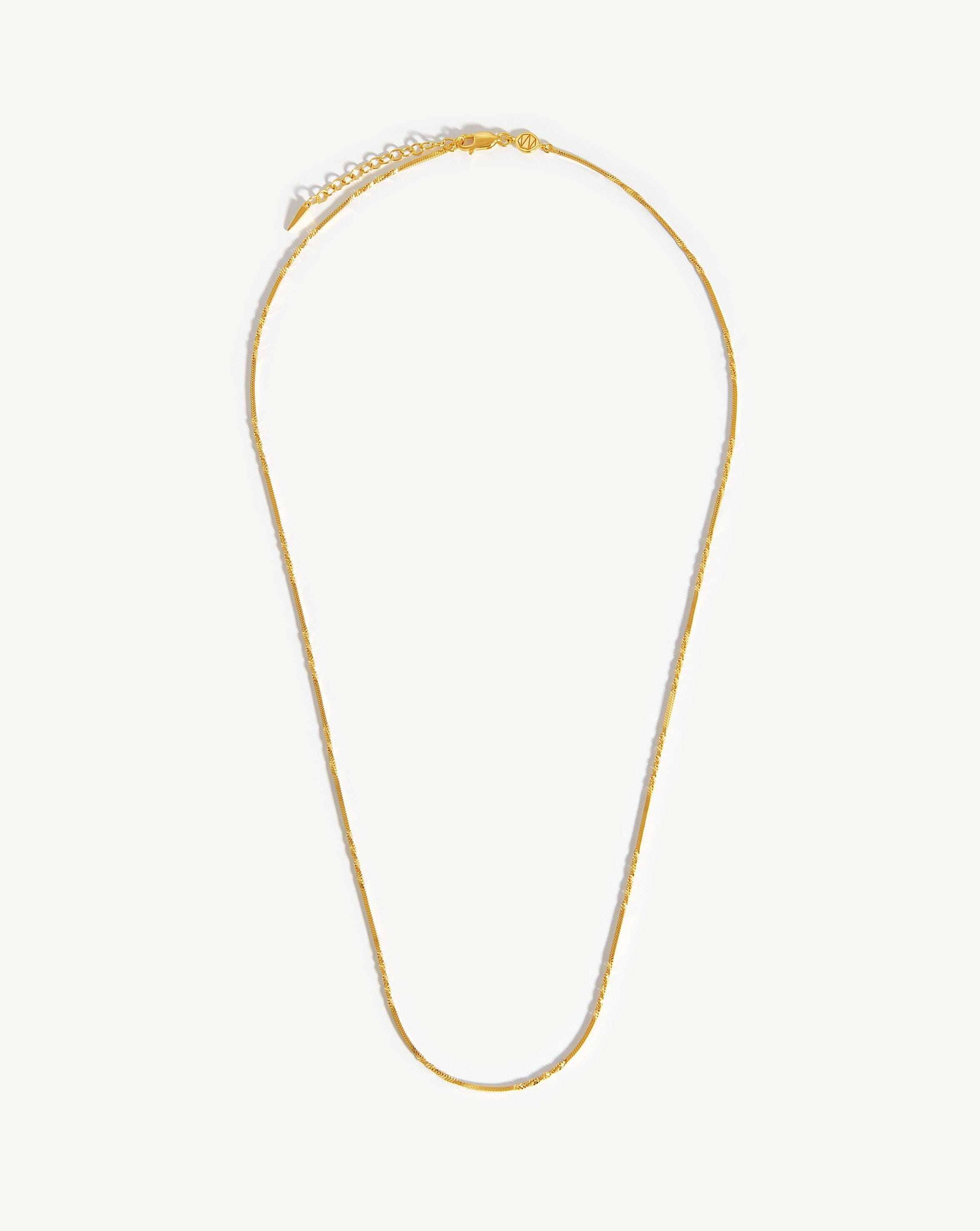 Long Isa Twisted Chain Necklace | 18ct Gold Plated Vermeil Necklaces Missoma 