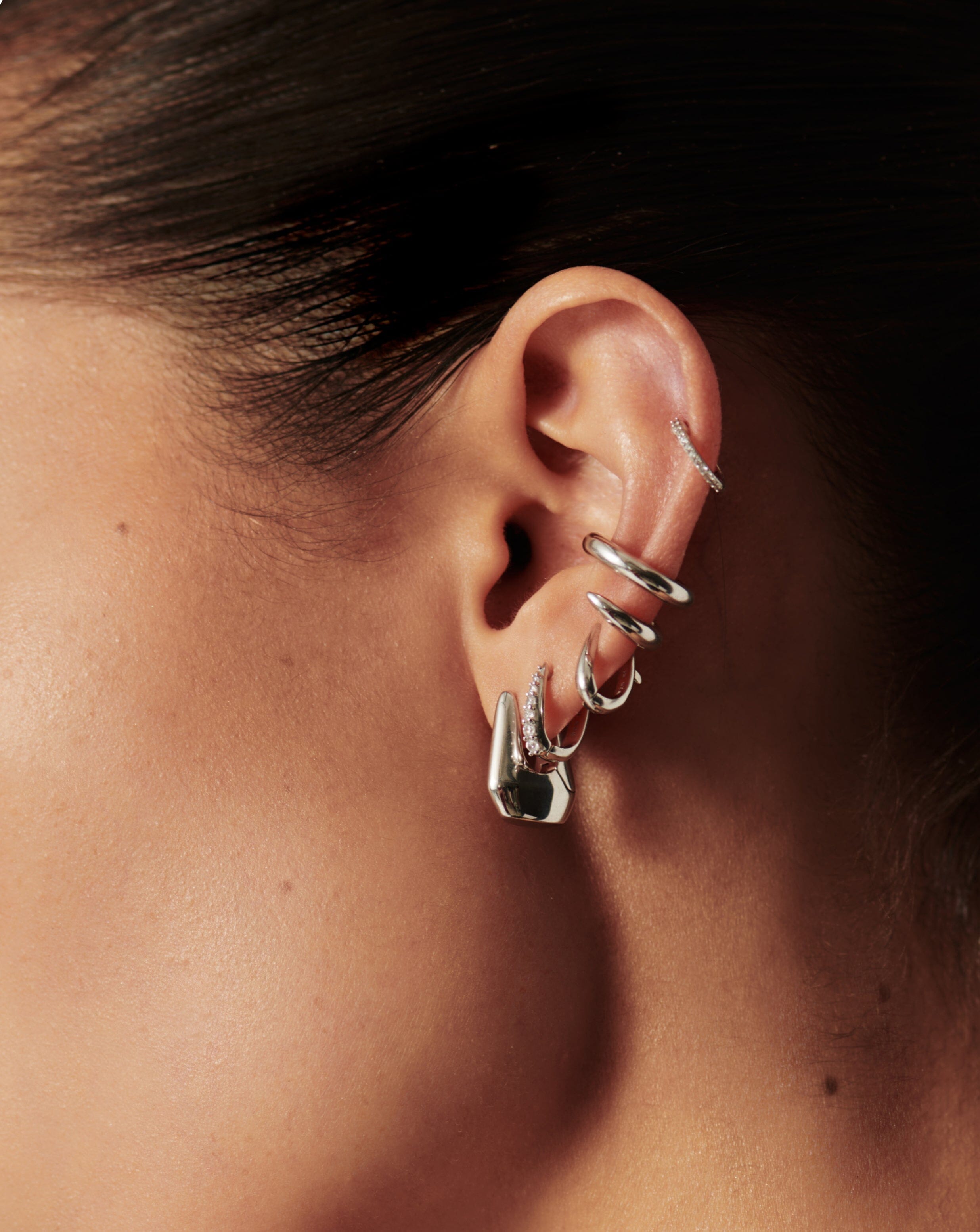 Lucy Williams Arco Small Hoop Earrings | Sterling Silver Earrings Missoma 