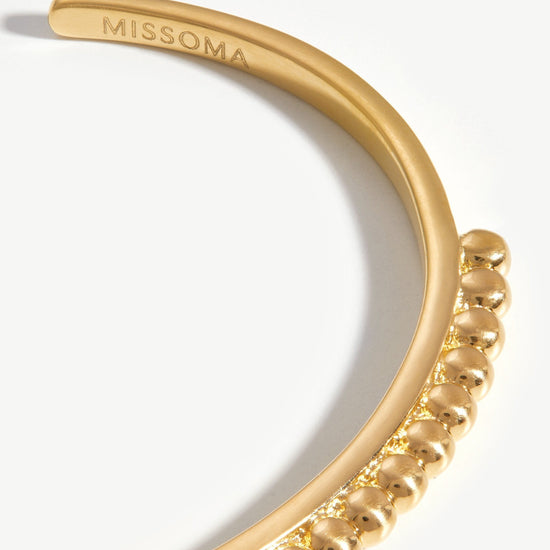 Lucy Williams Beaded Cuff | 18ct Gold Plated Bracelets Missoma 