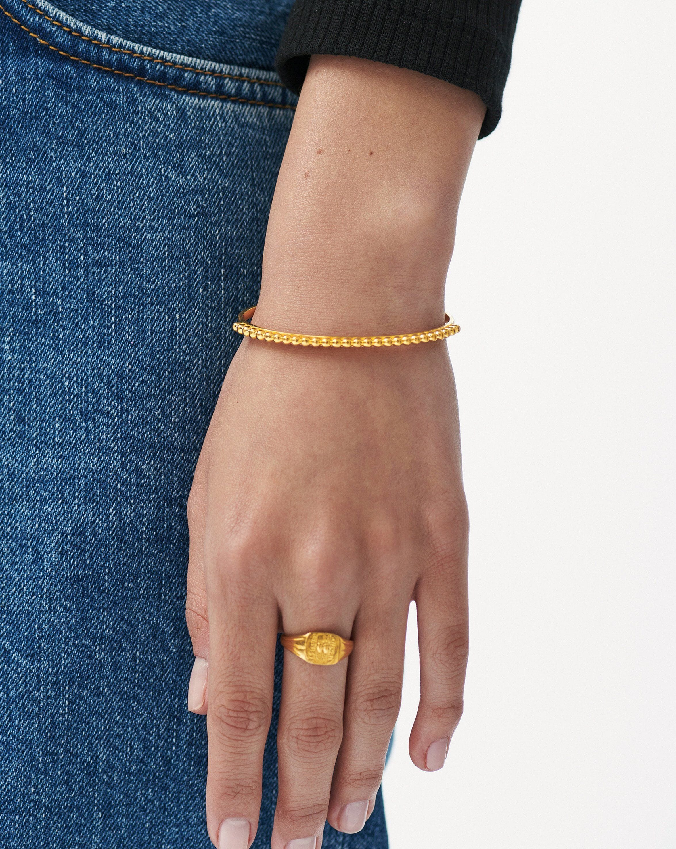 Lucy Williams Beaded Cuff | 18ct Gold Plated Bracelets Missoma 