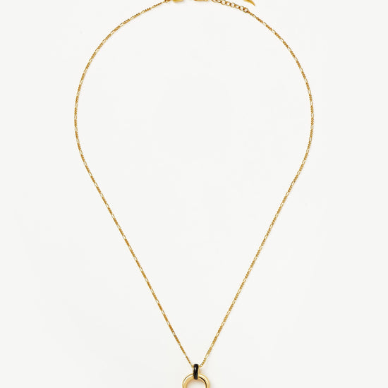 Lucy Williams Black Onyx Horn Pendant Necklace | 18ct Gold Plated Vermeil/Black Onyx Necklaces Missoma 