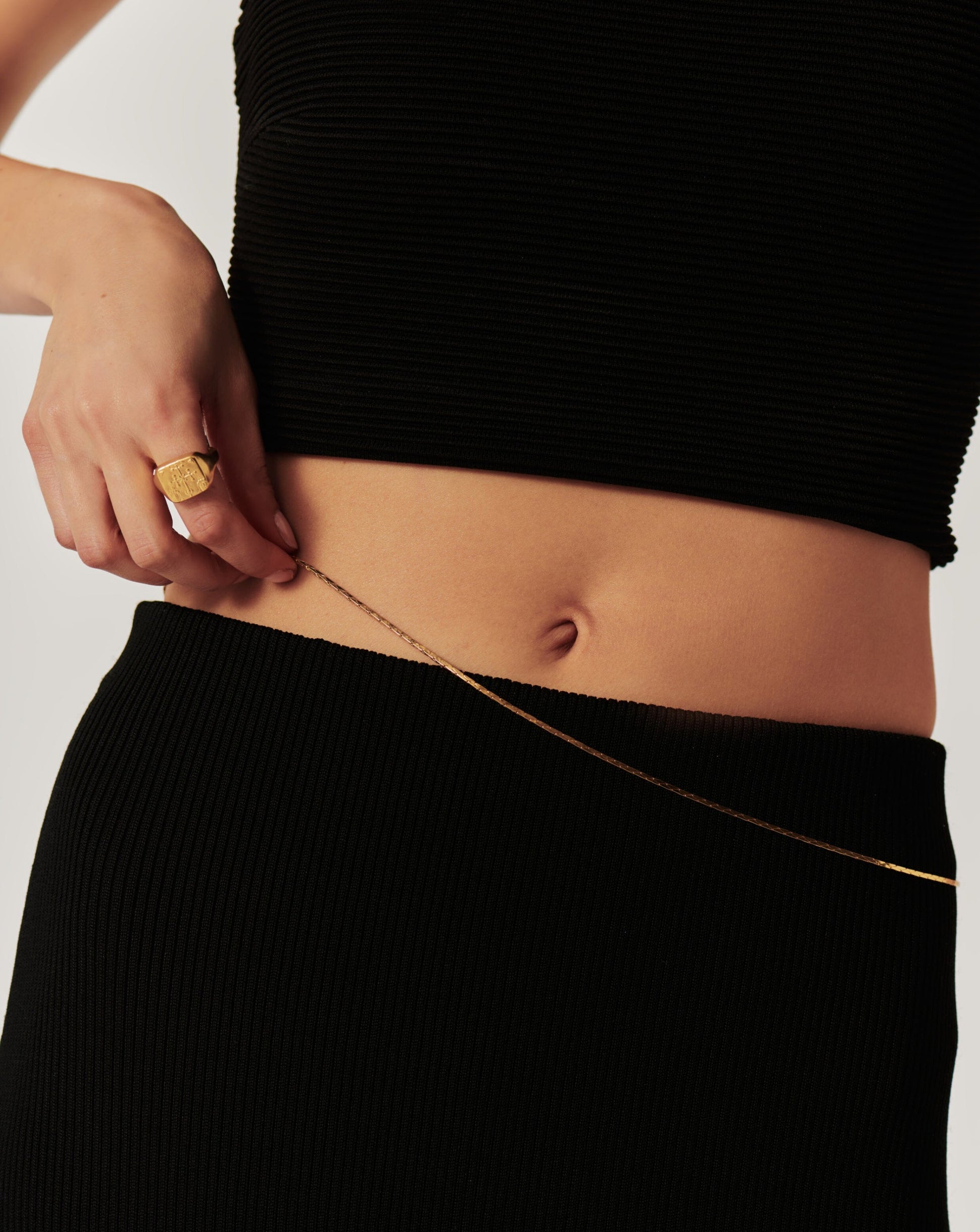 Lucy Williams Cobra Snake Belly Chain | 18ct Gold Plated Necklaces Missoma 