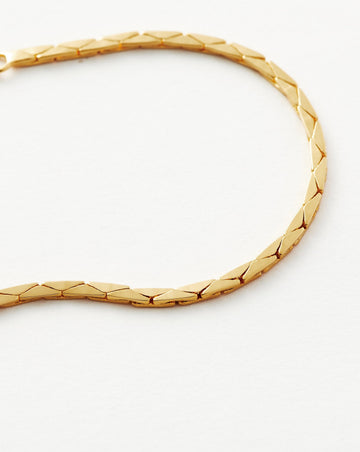 Lucy Williams Cobra Snake Chain Bracelet | 18ct Gold Plated Bracelets Missoma 