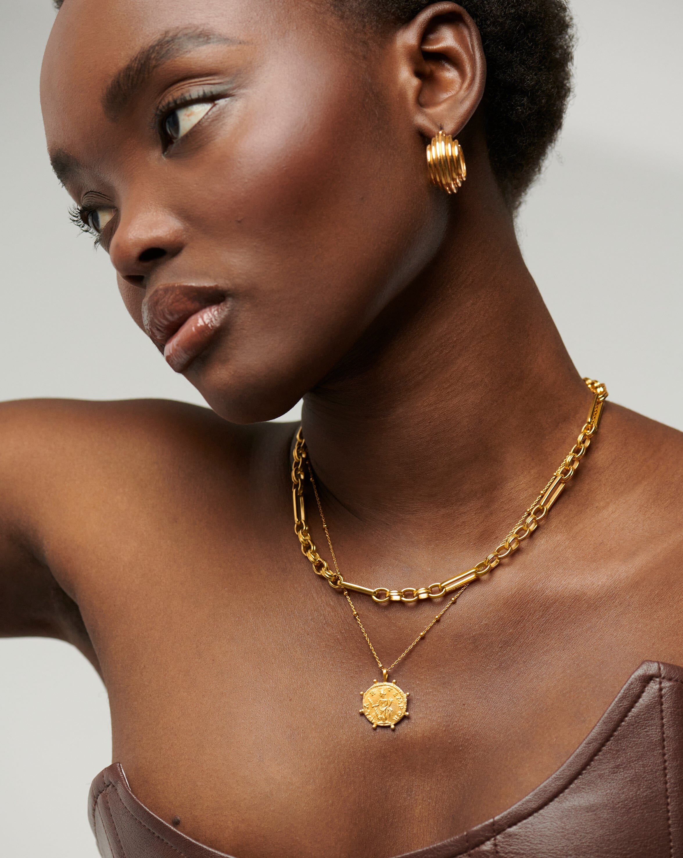 Articulated Beaded Paperclip Pendant Chain Necklace | 18ct Gold Plated  Vermeil/Cubic Zirconia Necklaces | Missoma