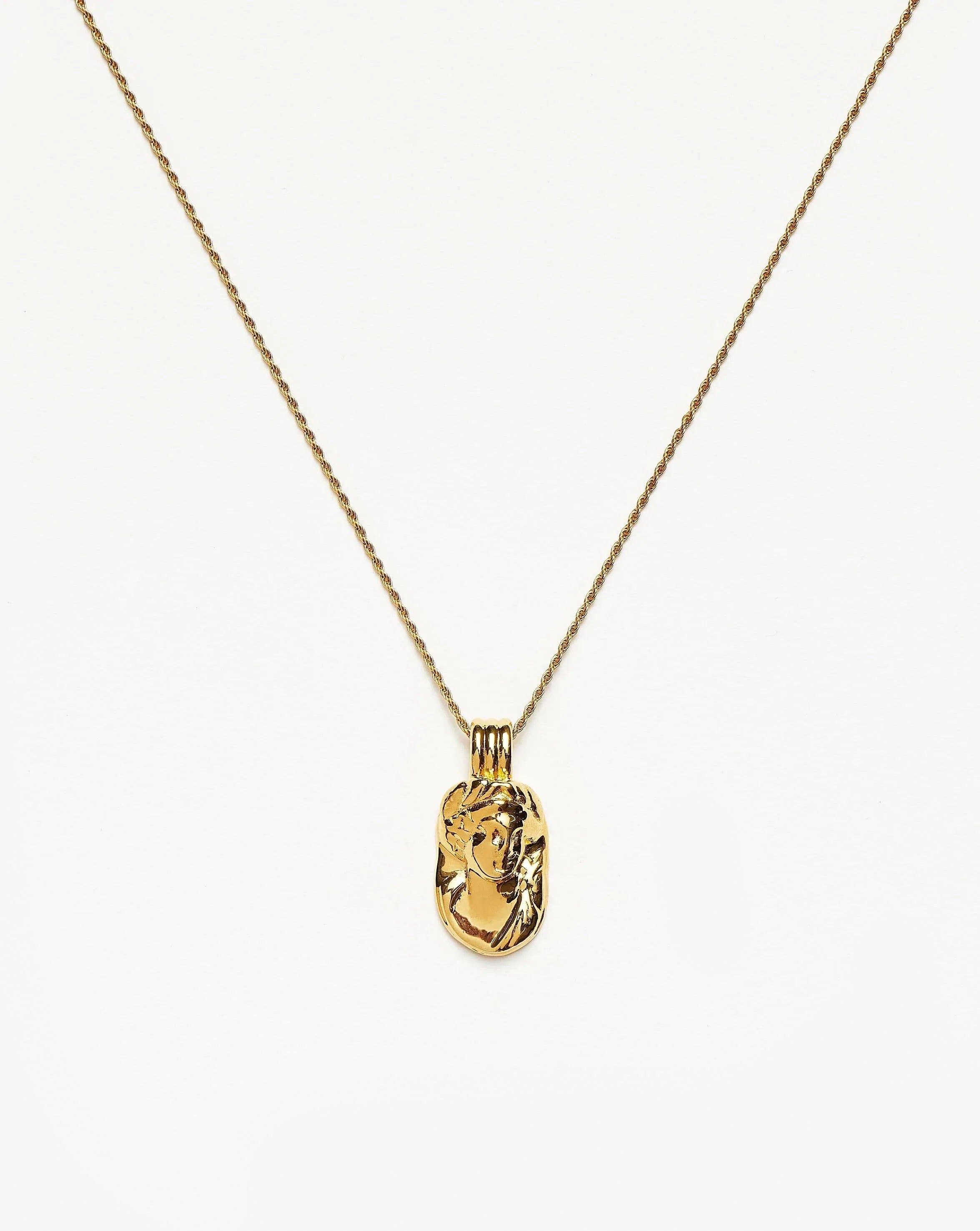 Lucy Williams Engravable Large Cameo Necklace | 18ct Gold Plated Necklaces Missoma 